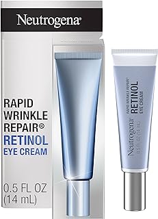 Neutrogena Retinol Eye Cream for Dark Circles, Rapid Wrinkle Repair, Daily Anti-Aging Under Eye Cream with Retinol & Hyaluronic Acid to Fight Fine Lines, Wrinkles, & Dark Spots, 0.5 fl. oz