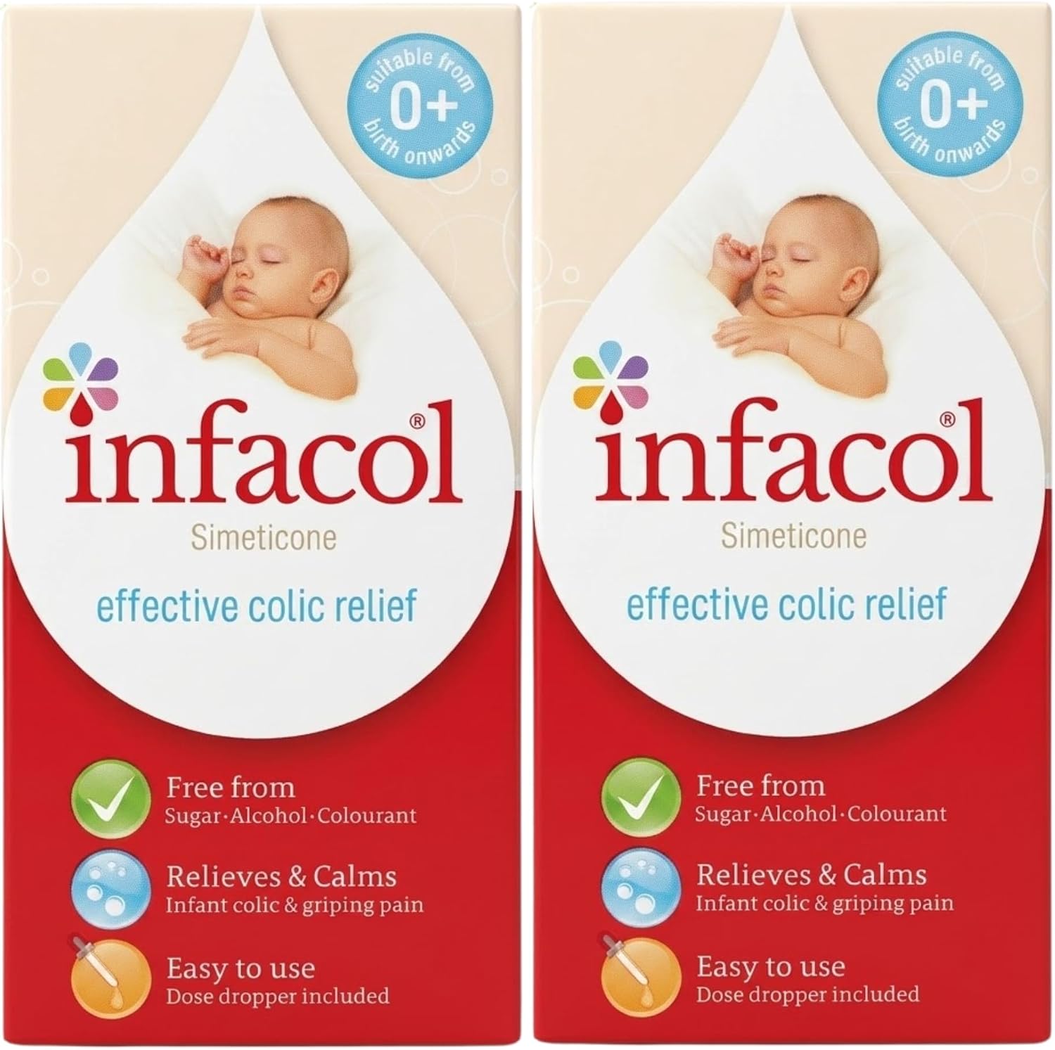 2X Infacol Colic Treatment 55ml for Infant Wind Gas Relief Simeticone Drops