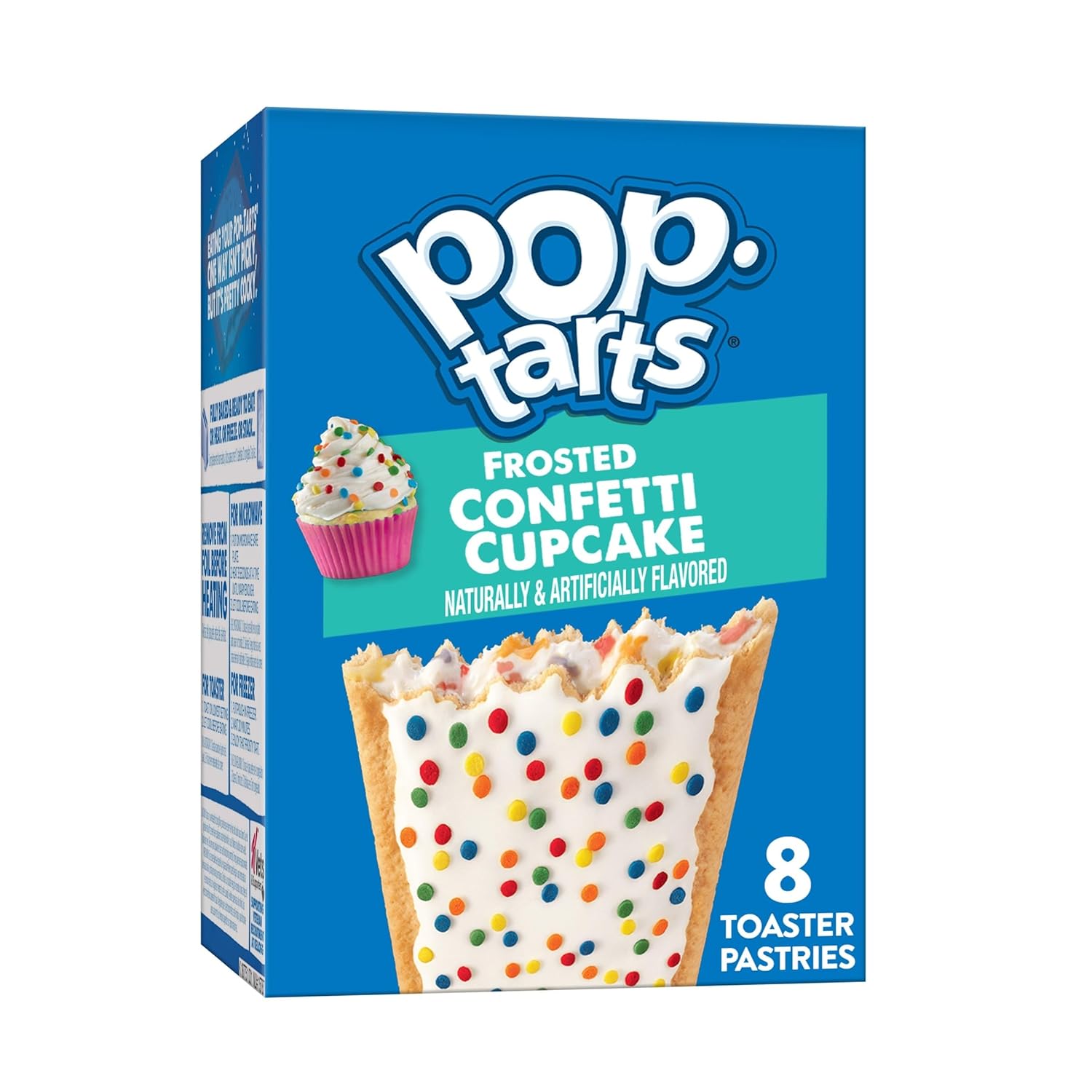 Pop-Tarts Toaster Pastries, Breakfast Foods, Kids Snacks, Frosted Confetti Cupcake, 13.5oz Box (8 Pop-Tarts)