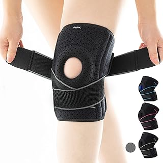 DOUFURT Knee Brace for Women & Men Meniscus Tear, Plus Size Knee Braces for Knee Pain Relief, Arthritis, Compression Knee Support Side Stabilizers
