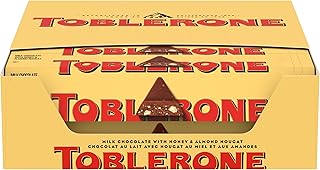 Toblerone Milk Chocolate Bar with Honey and Almond Nougat, 20 - 3.52 oz Bars
