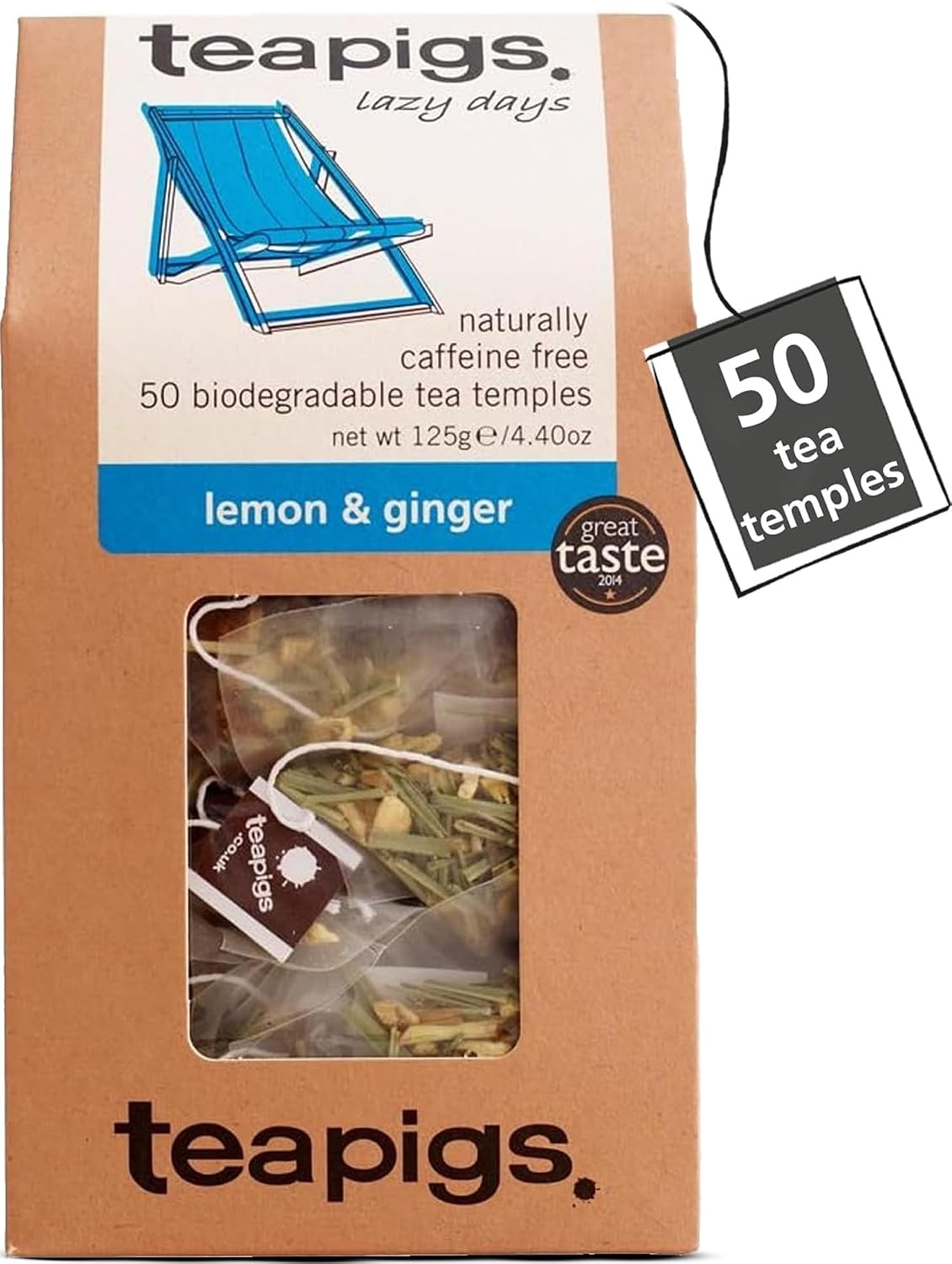 Teapigs Lemon & Ginger Tea 50 Templess