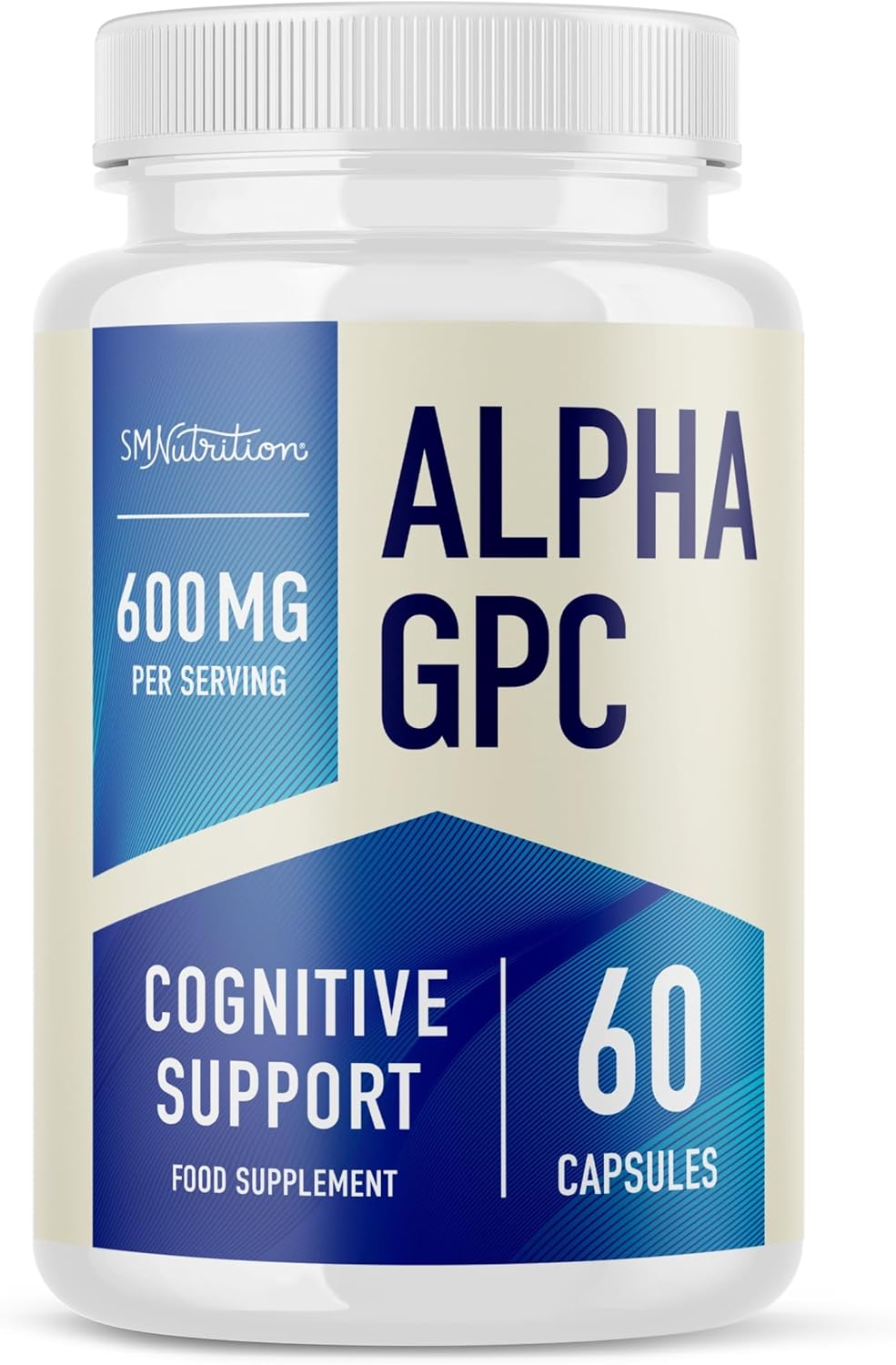 Alpha GPC Choline 600MG (60 Capsules, 30-Day Supply) Nootropic Brain Supplement for Focus, Memory, Motivation, Mood & Energy Support* - with BioPerine - Vegetarian, Gluten-Free, 3rd-Party Tested