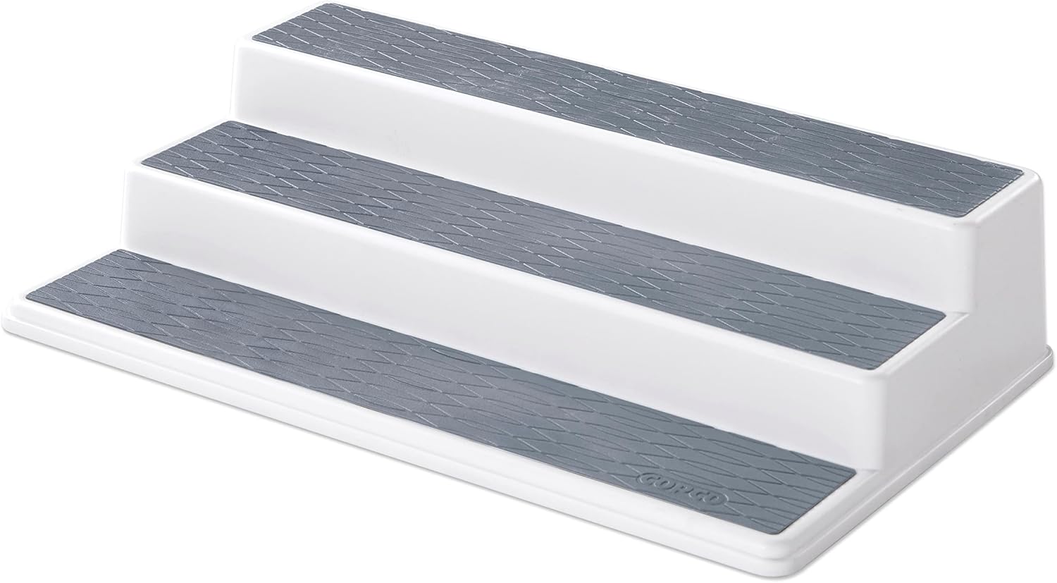 Copco Non-Skid 3-Tier Spice Pantry Organizer, 15-Inch, Durable Gray