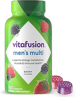 vitafusion Adult Gummy Vitamins for Men, Berry Flavored Daily Multivitamins for Men With Vitamins A, C, D, E, B6 and B12, America’s Number 1 Gummy Vitamin Brand, 75 Day Supply, 150 Count