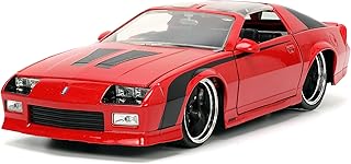 Jada Toys Big Time Muscle 1:24 1985 Chevy Camaro Die-Cast Car (Red), Black