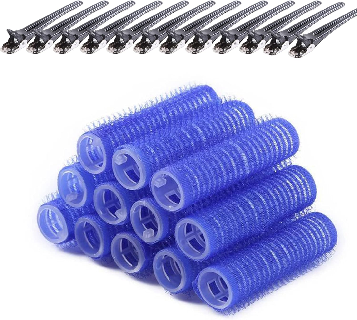 Fashion Base Self Grip Small Hair Curlers, Salon Hairdressing Curlers Rollers with Clip Tools for Women (Random Color), 15mm-12pack, 1.0 count, Pack of 20