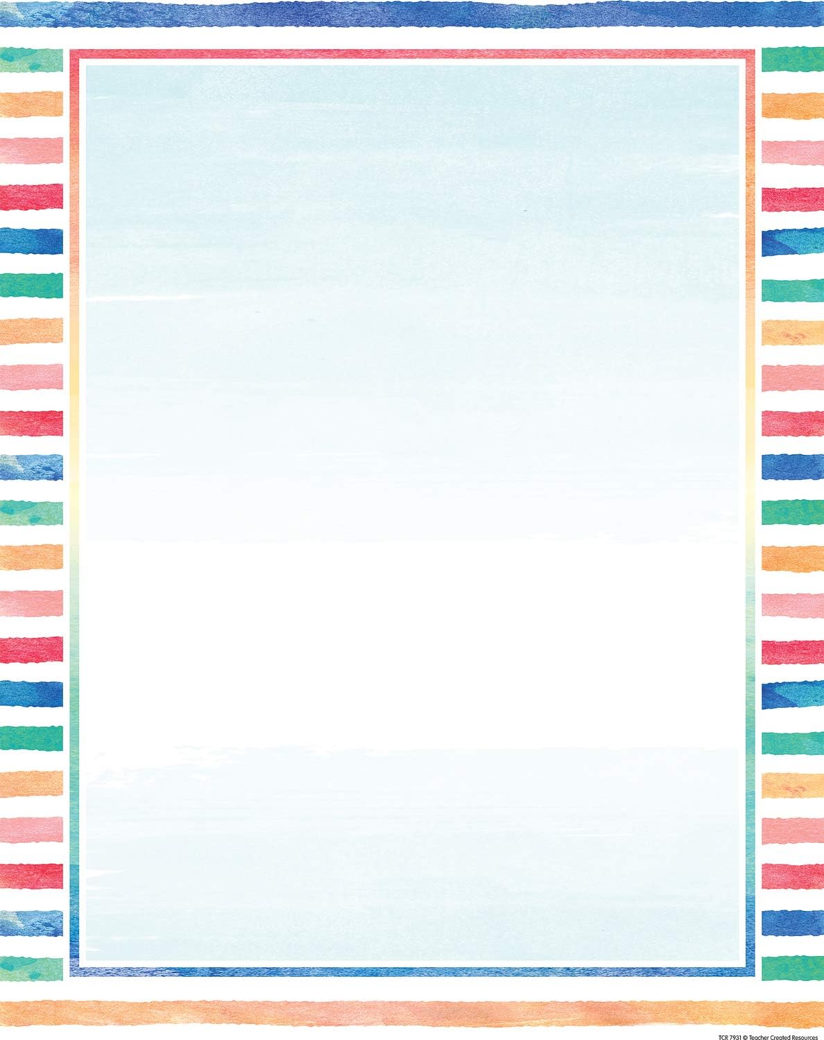 Teacher Created Resources Watercolor Blank Chart