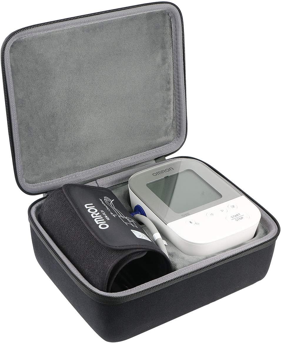 co2CREA Hard Case for OMRON Silver M4 Blood Pressure Monitor Upper Arm Cuff BP5250 BP7250 HEM-7156 HEM-7155T, Portable Travel Case Replacement