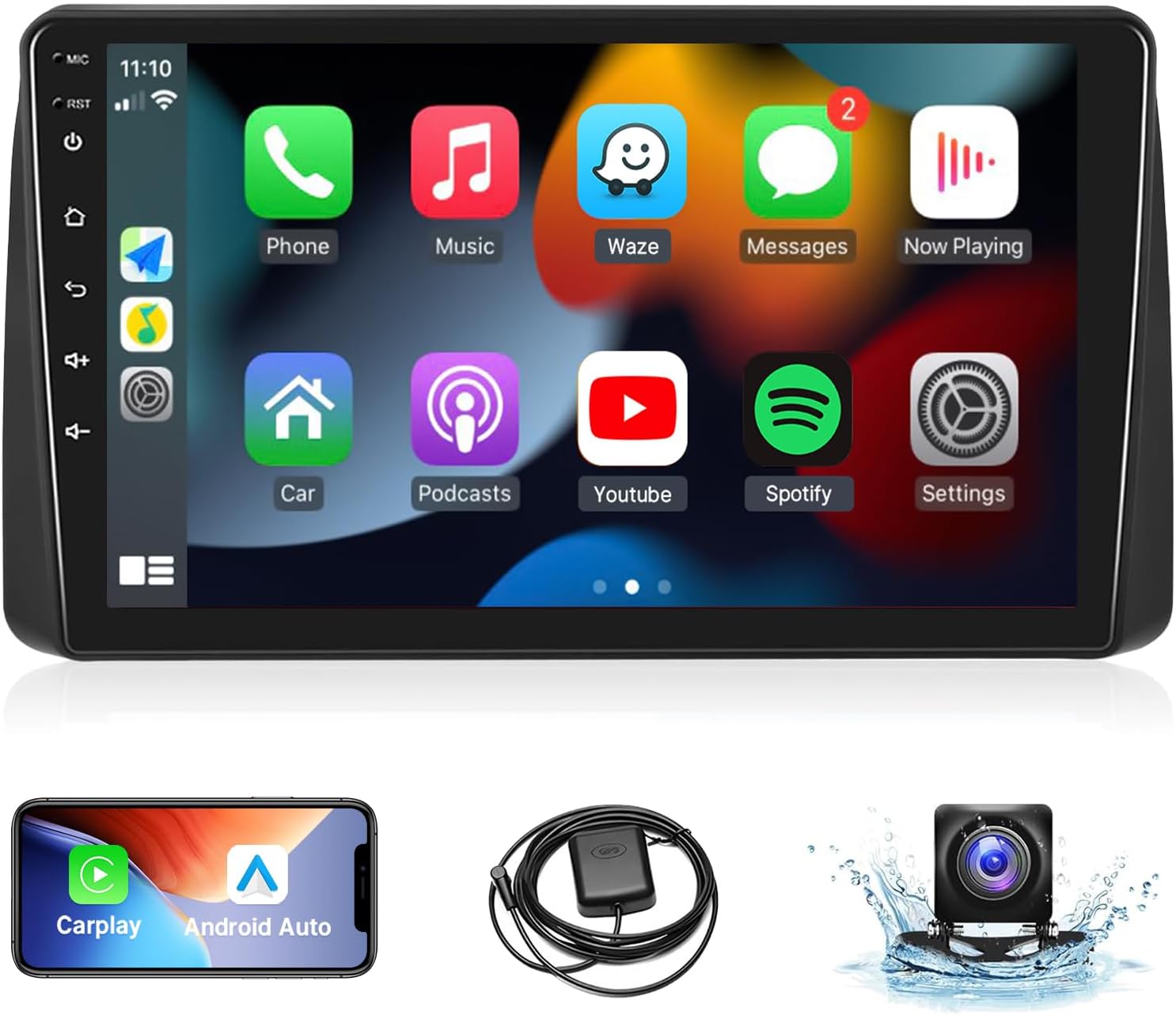 Naifay Car Radio Stereo for Dodge Grand Caravan 2011-2020 Chrysler Town & Country 2011-2016 Grand Voyager 2011-2015 with Wireless CarPlay Android Auto, 2+32G 9inch Touch Screen Bluetooth FM GPS WiFi