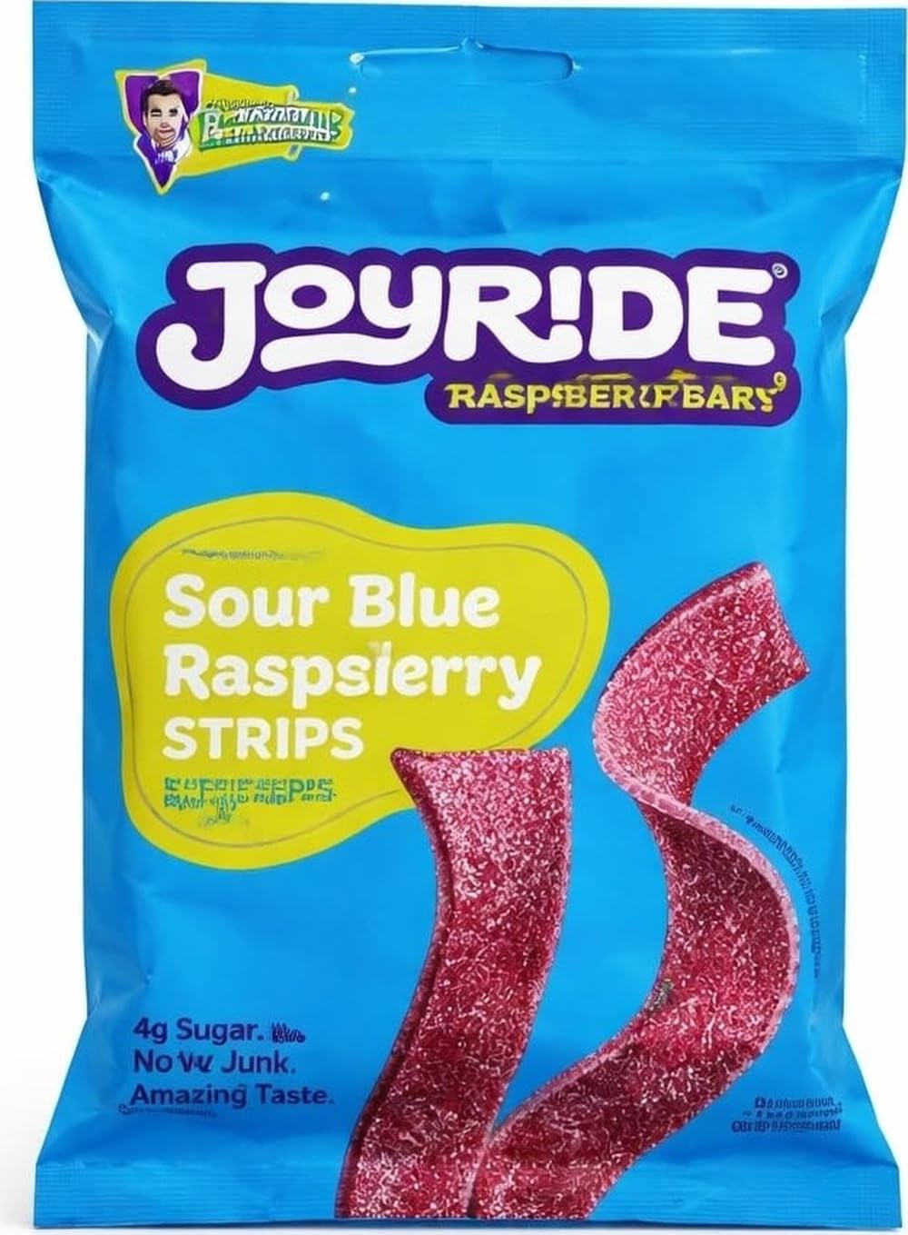 Joyride Sour Blue Raspberry Strips, 3.5 oz