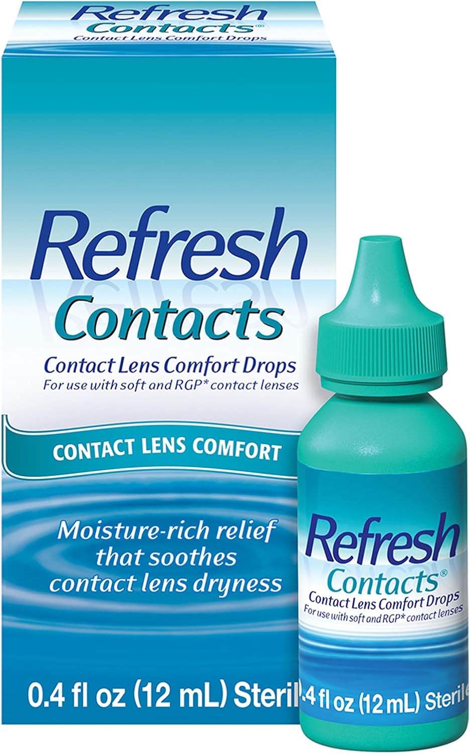 Refresh Contacts, Eye Drops For Dry Eyes, Contact Lens Comfort, 0.4 Fl Oz Sterile