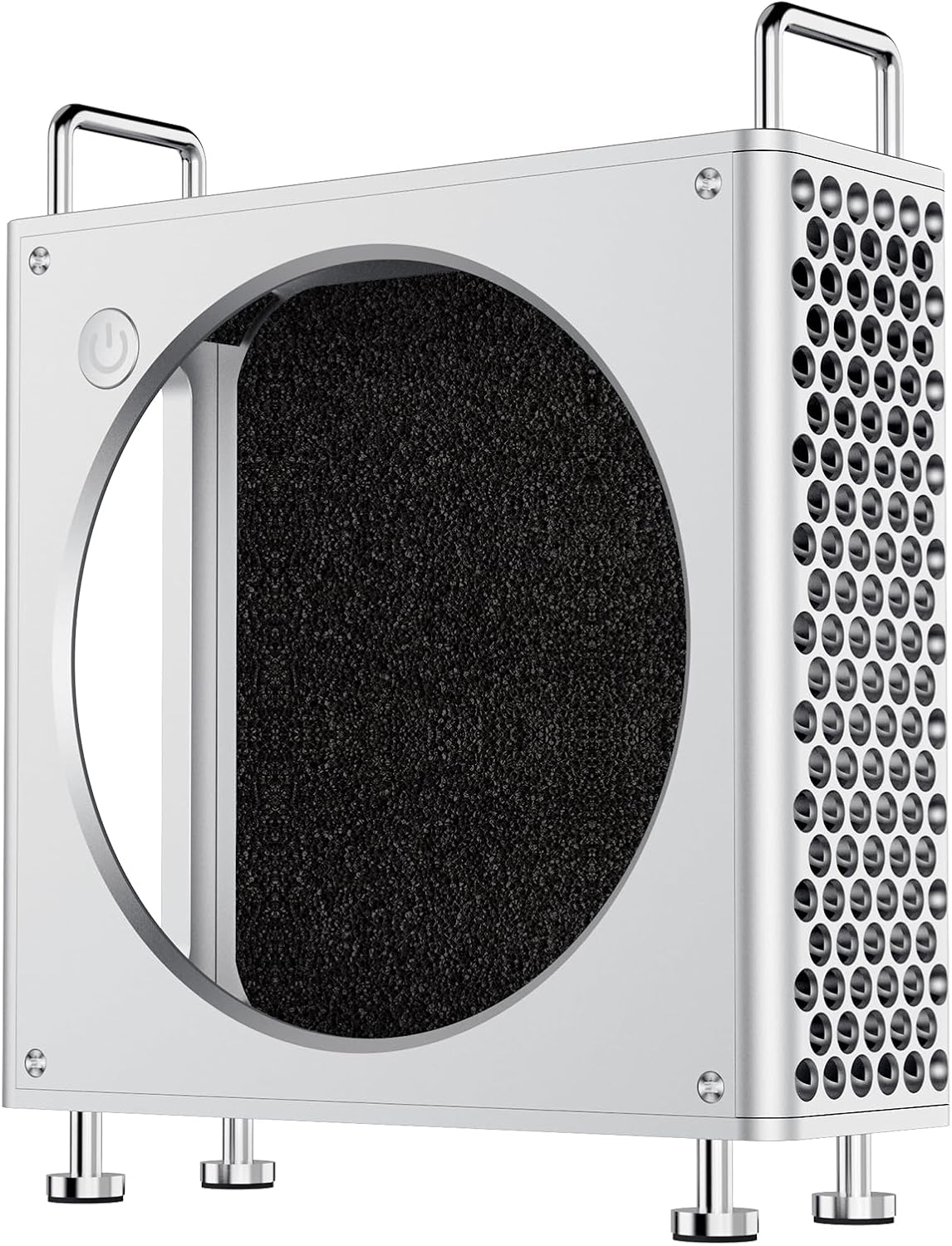 Ulanzi QT01 Aluminum Alloy Case Stand for Mac Mini M4/M4 Pro 2024 - Magnetic Alignment, Maximum Protection, Cooling Instant, Power Button Support, Accessory, Desktop, Mount, Stand for Mac