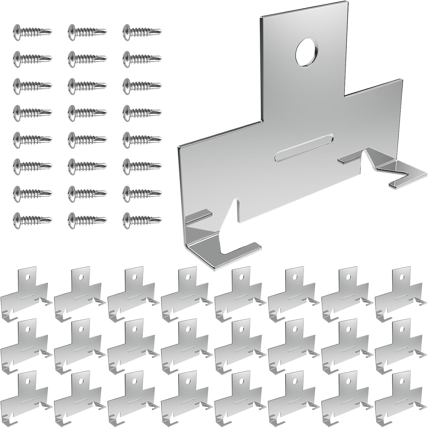24PCS Retrofit Recessed Light Clips Housing C Clips for Downlight,with Self Tapping Screw,Metal Recessed Lighting Clips for Down Light Can Lighting,for use with Torsion Springs