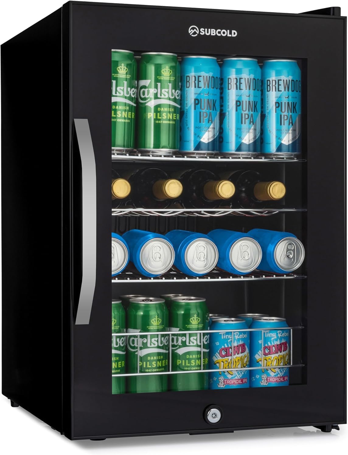 Subcold Ace65 LED Beer Fridge | 62 Cans + 4 Bottles | 3-18°C | Glass Door