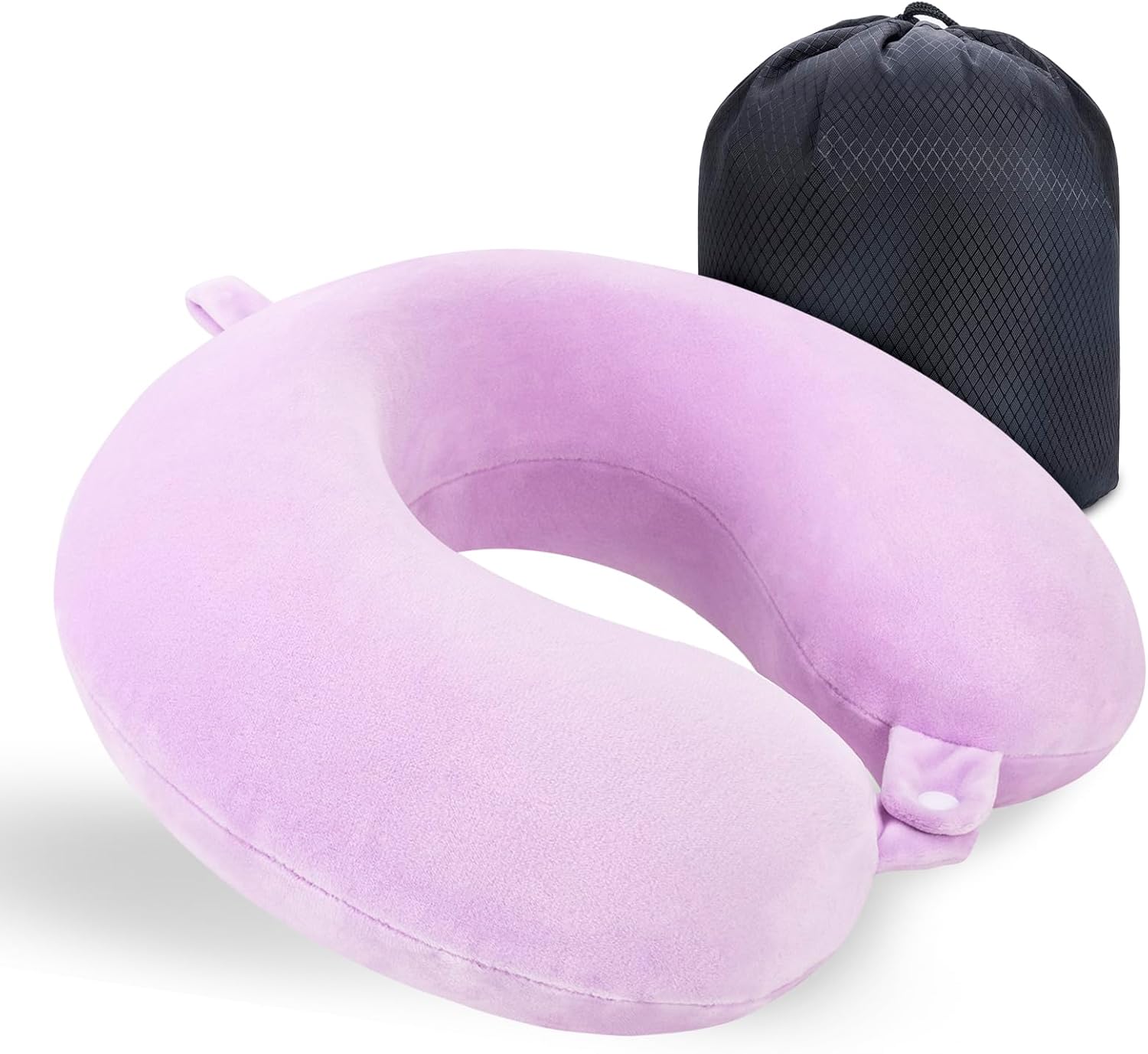 KAIRNOBLE Travel Pillow for Rest Neck Pillow for Airplane Flight Pillow Memory Foam Travel Pillows Neck Cushion Compact Lightweight Quick Pack (Purple)