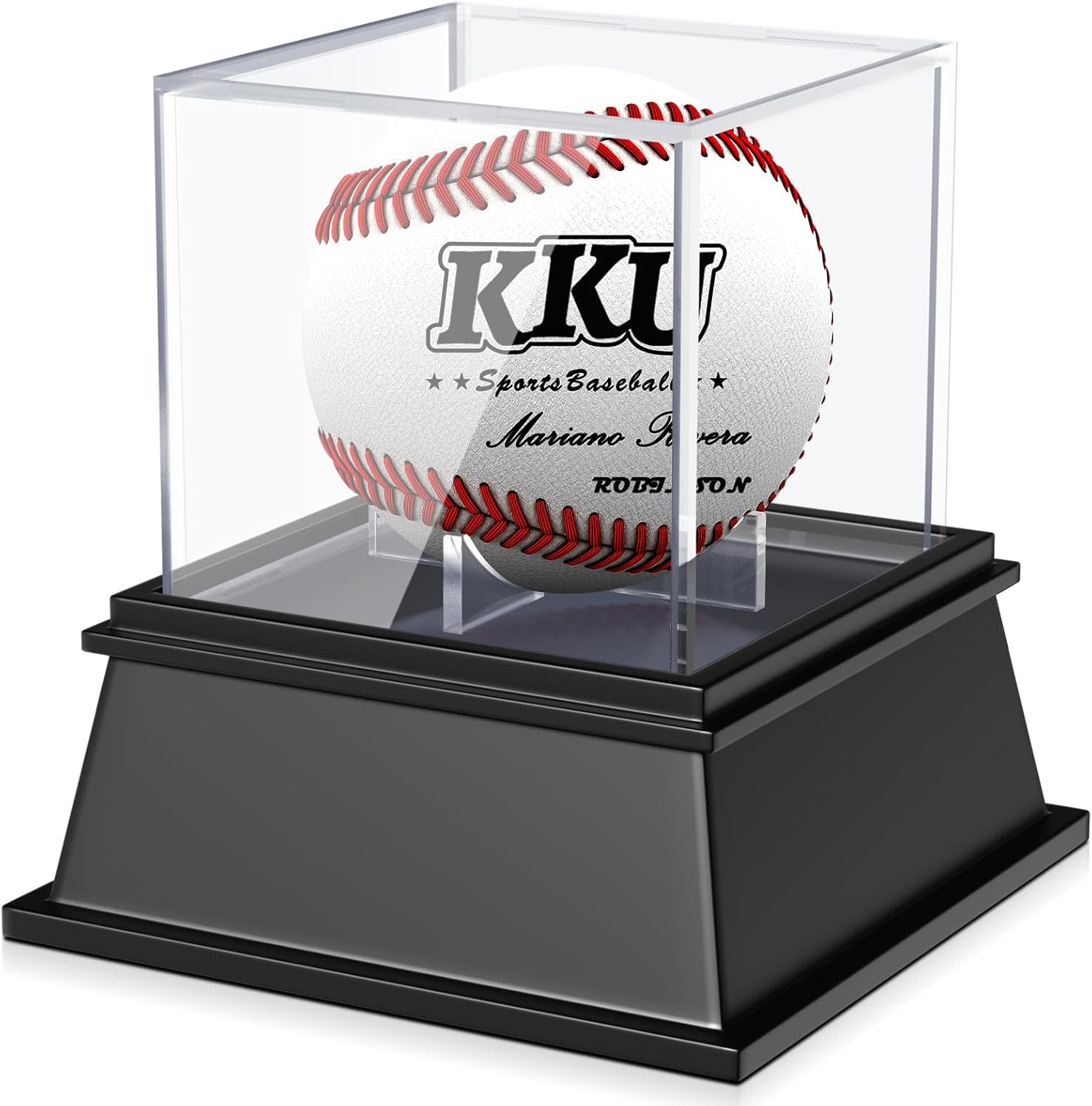 KKU Acrylic Baseball Display Case, Dustproof UV Protected Baseball Case, Transparent Baseball Holder Display Case for Signed Balls Memorabilia