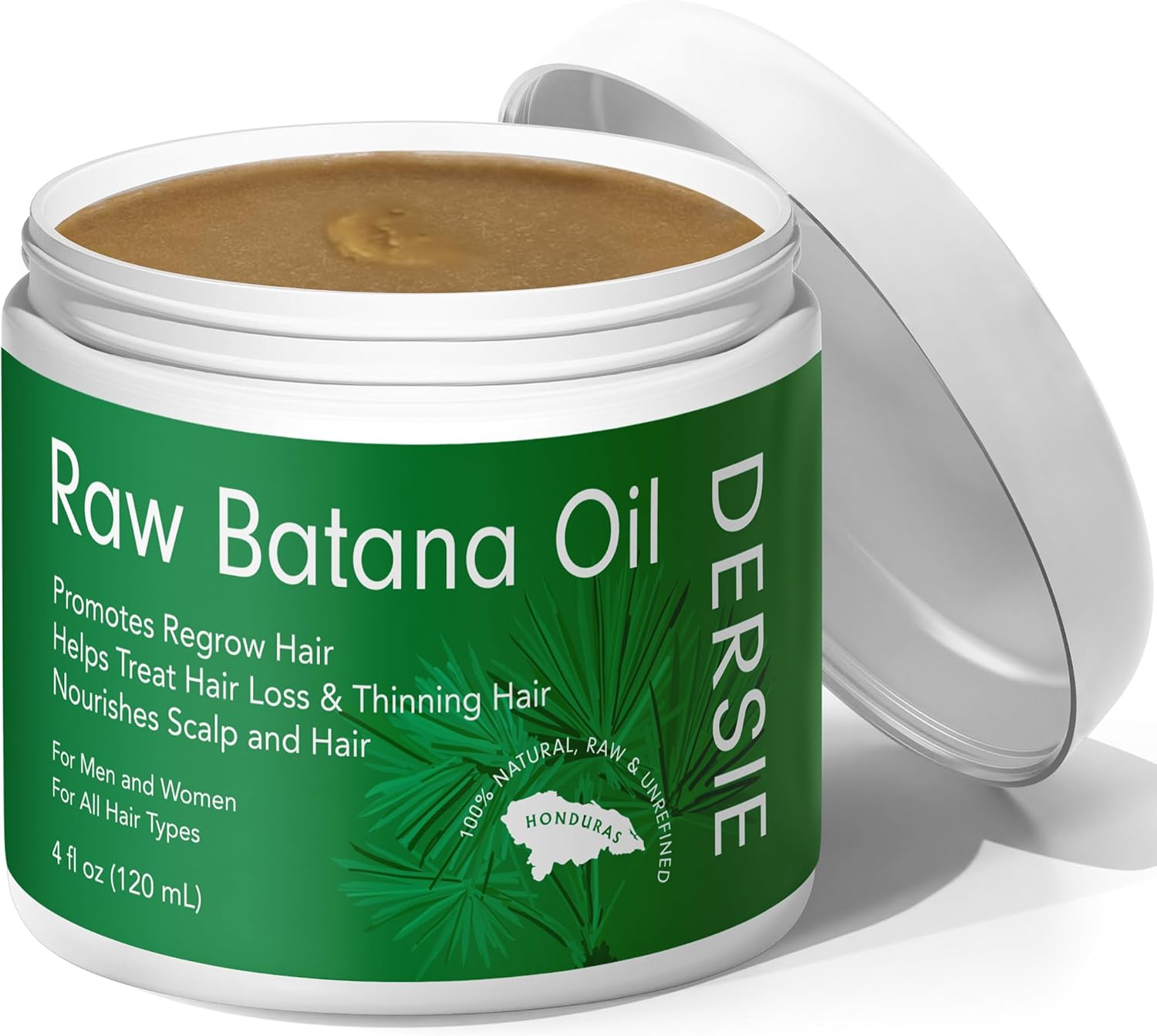 Batana Oil for Hair Growth - Raw, Organic Dr Sebi - 100% Pure & Natural From Honduras - For Thicker & Stronger Hair - 4 FL OZ
