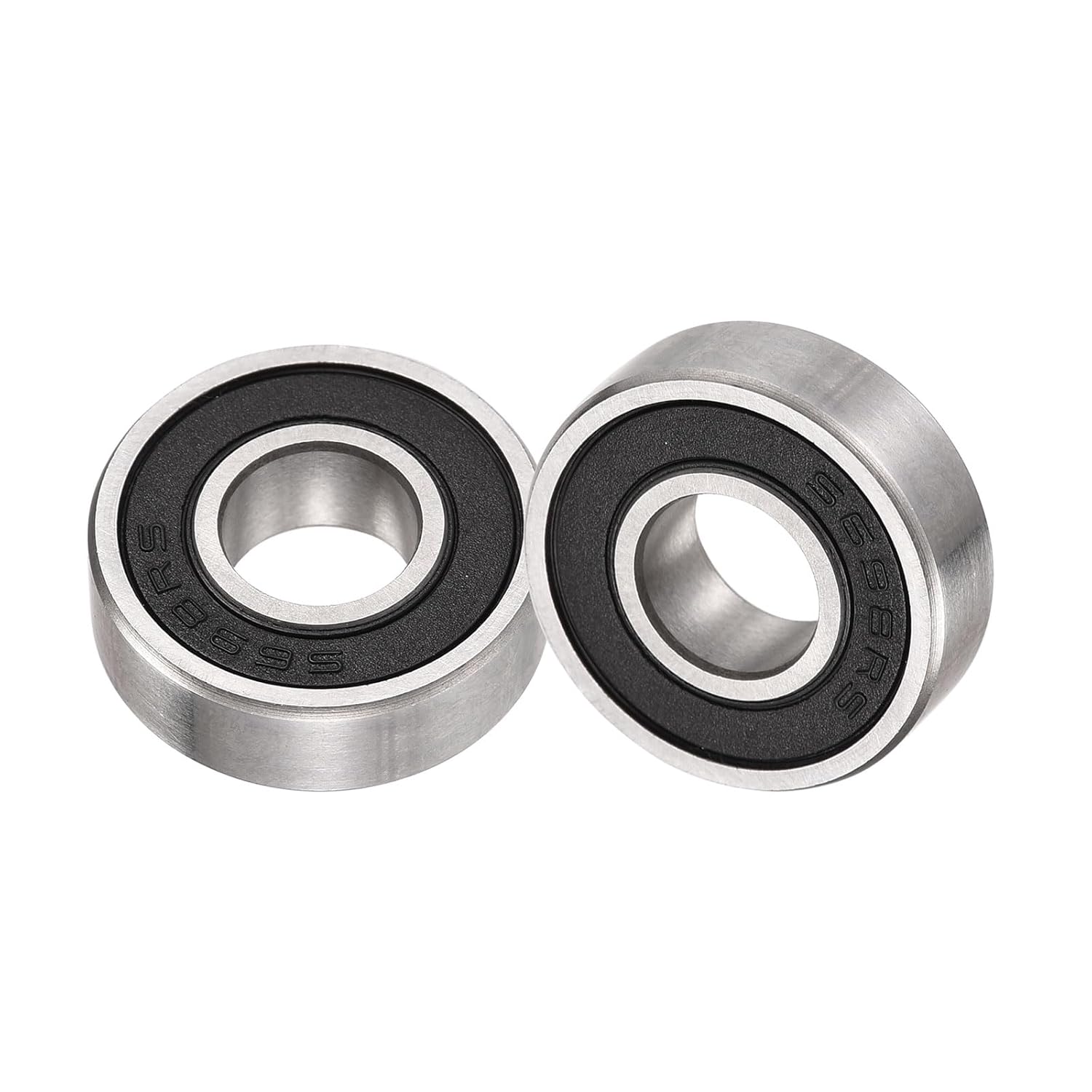 2pcs S698-2RS Deep Groove Ball Bearings - [8mm x 19mm x 6mm] Stainless Steel Balls for Motors Machine Tool Gearboxes Bearing Use, Double Sealed