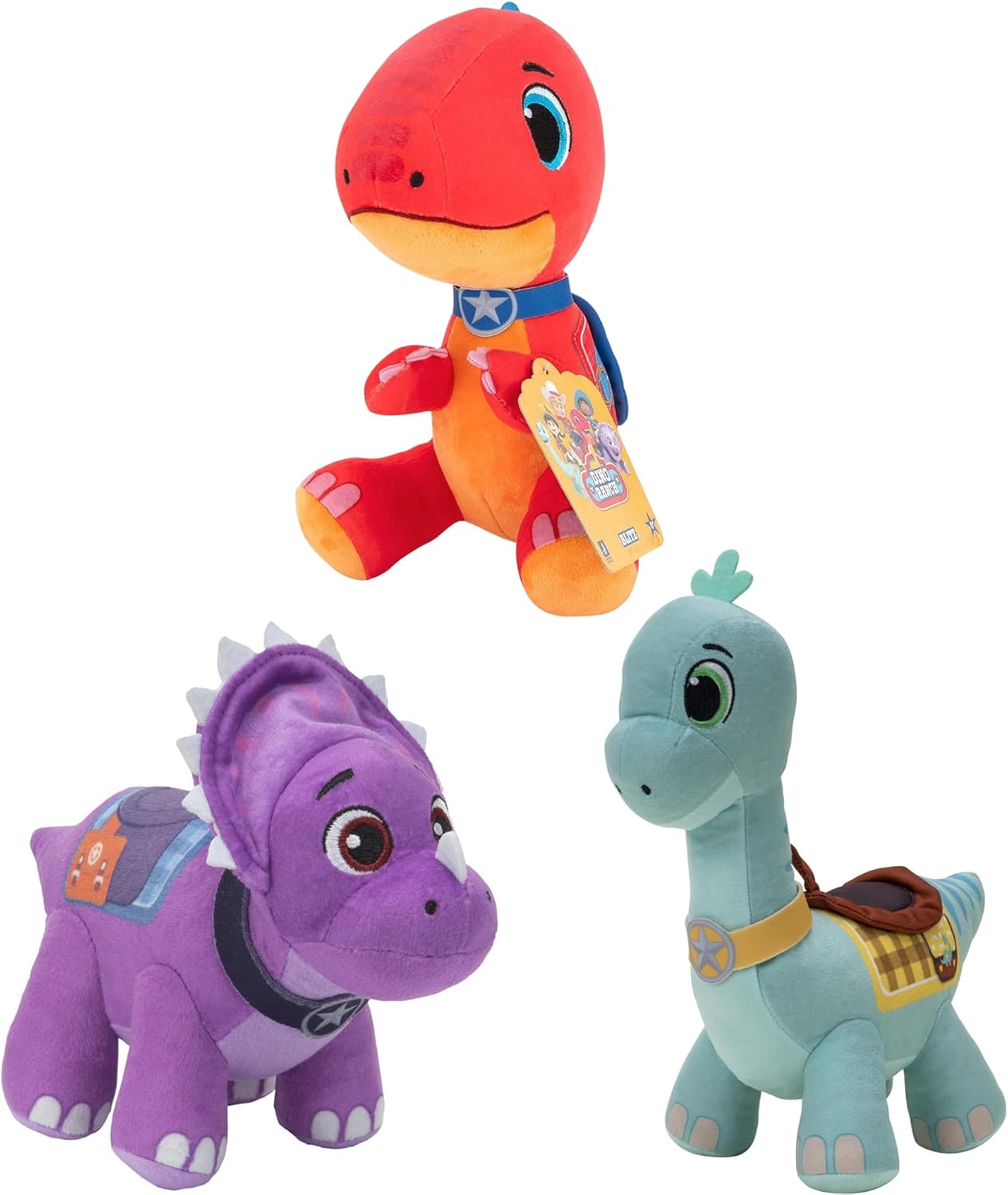 Dino Ranch Super Soft Embroidered Gift Quality Plush Sets - (Set of All 3)