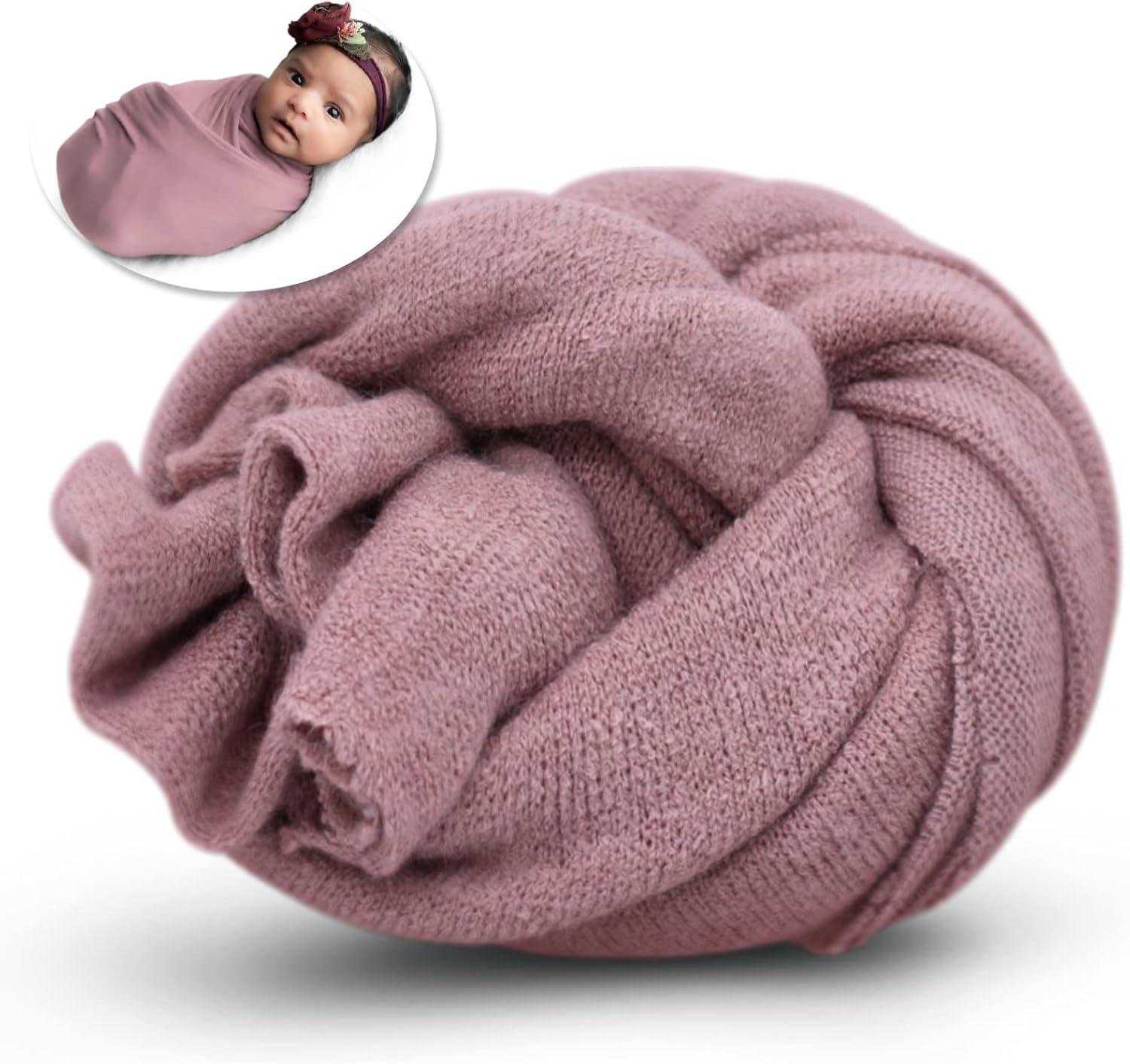 Newborn Posing Wrap Newborn Photography Props Soft Stretch Knit Blanket Handmade Wrap for Baby Boys Girls Photoshoot
