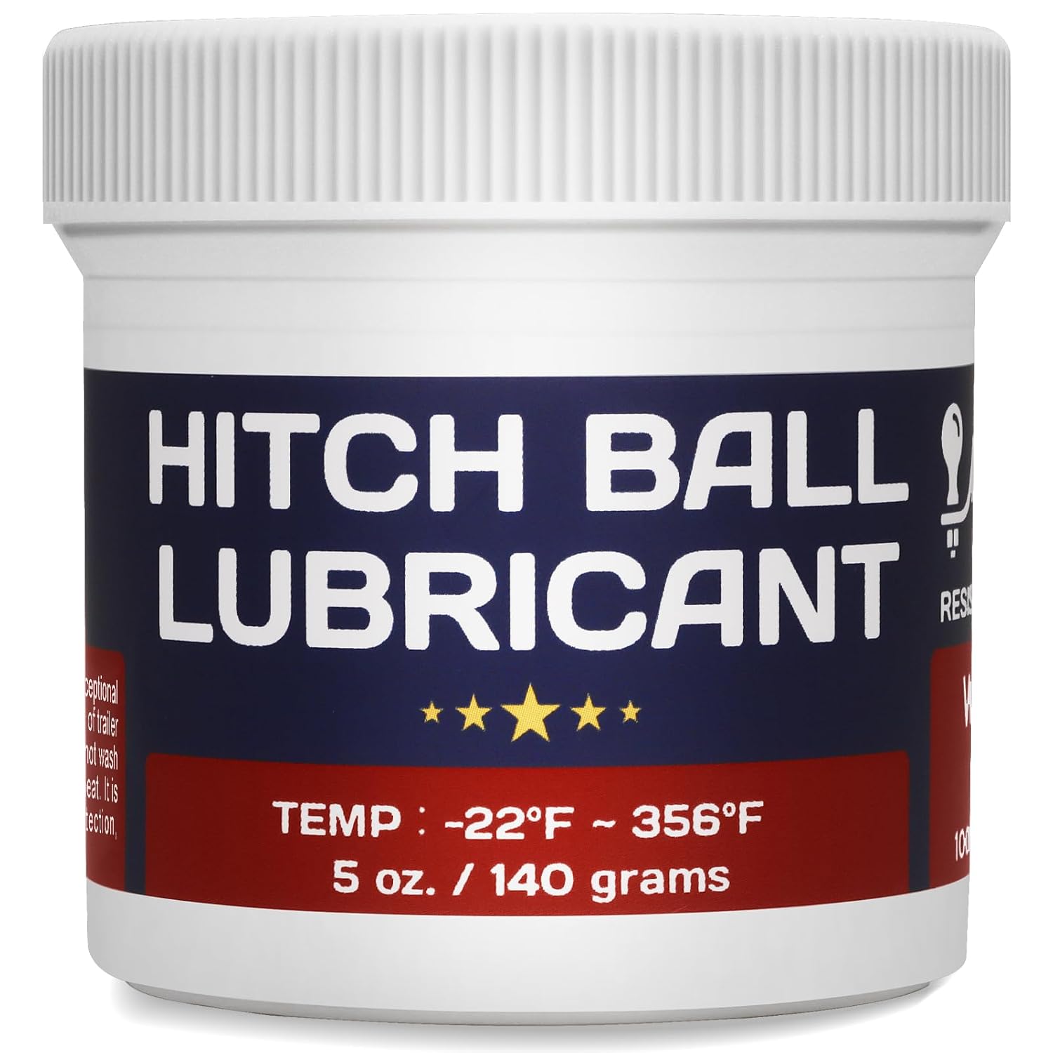 Trailer Hitch Ball Lubricant Waterproof Grease with PTFE 5oz,Reduces Friction & Wear & Noise on Tow Hitch Mount Balls,King Pins,Hitch Locks,Jacks,etc.