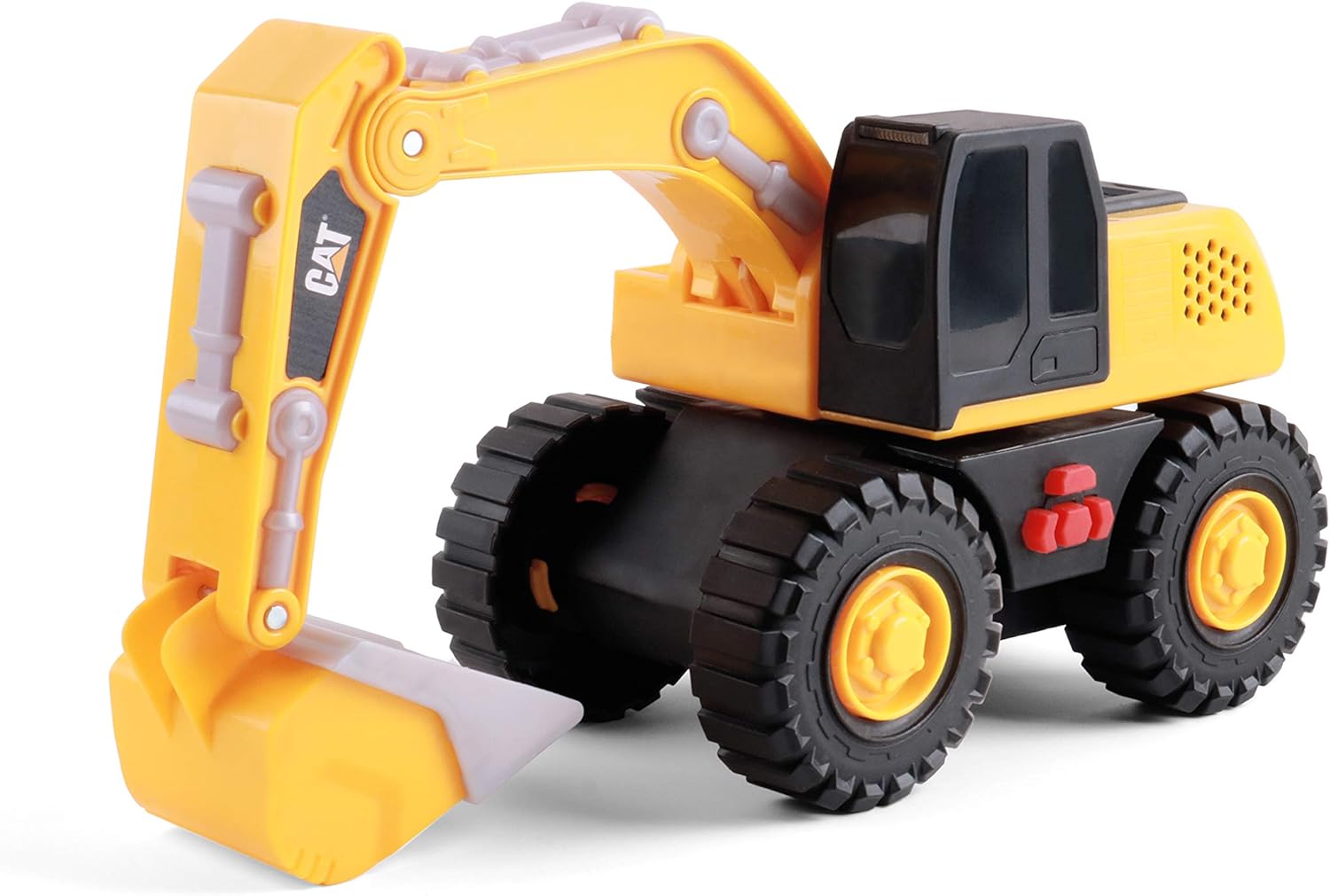 CAT Construction Toys, Tough Machines Toy Excavator, 10" w/Realistic Lights & Sounds, Rumbling Action, Movable Parts & Sturdy Plastic Construction