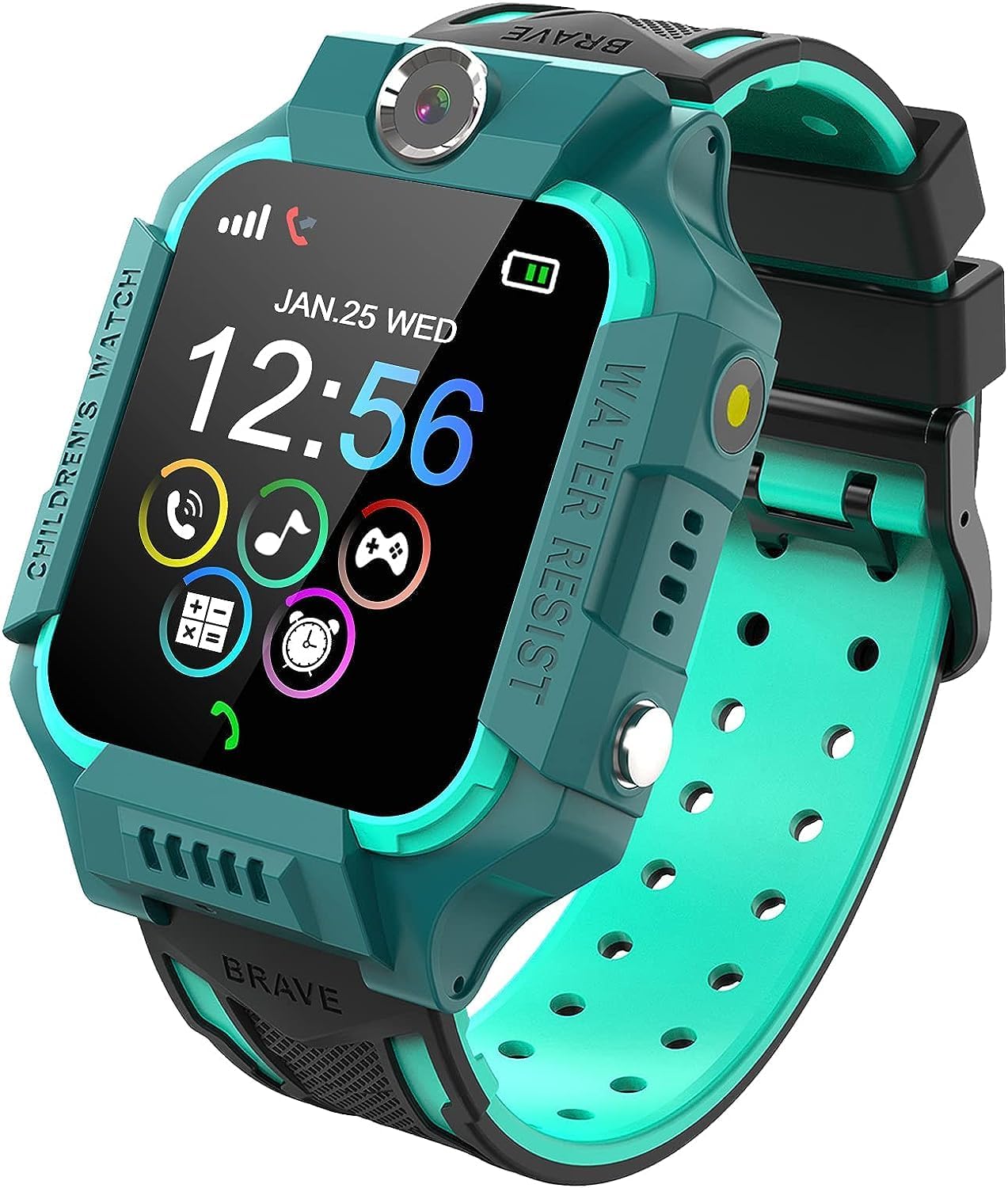 PTHTECHUS Kids Smartwatch for Boys Girls Phone Games Video Smart Watch for Kids Children with Pedometer Camera Music Player SOS Flashlight Birthday Gift (Green)