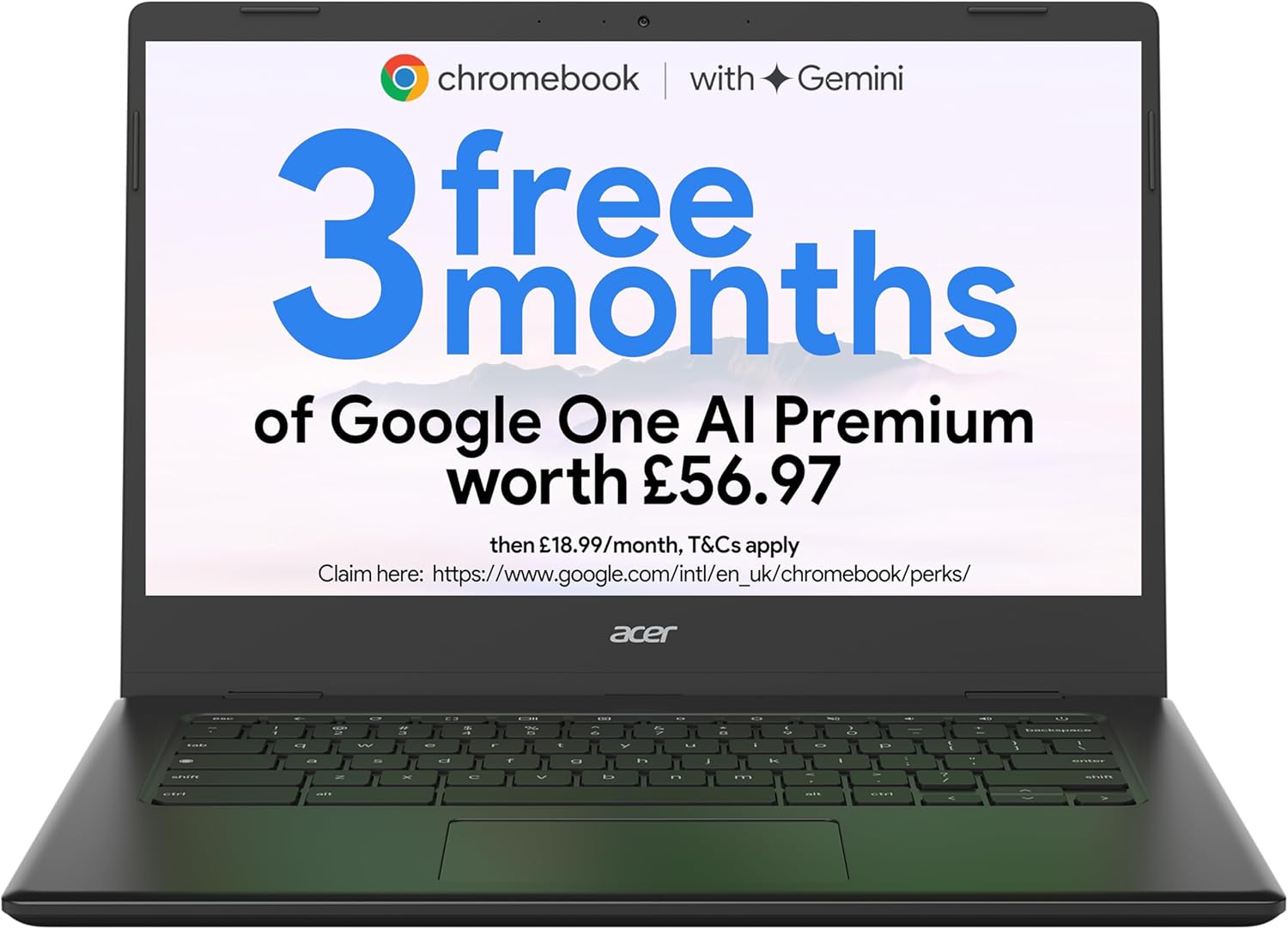 Acer Chromebook 314 CB314E Laptop - Intel Celeron N4500, 4GB, 64GB eMMC, Integrated Graphics, 14" Full HD, Google Chrome OS, Silver