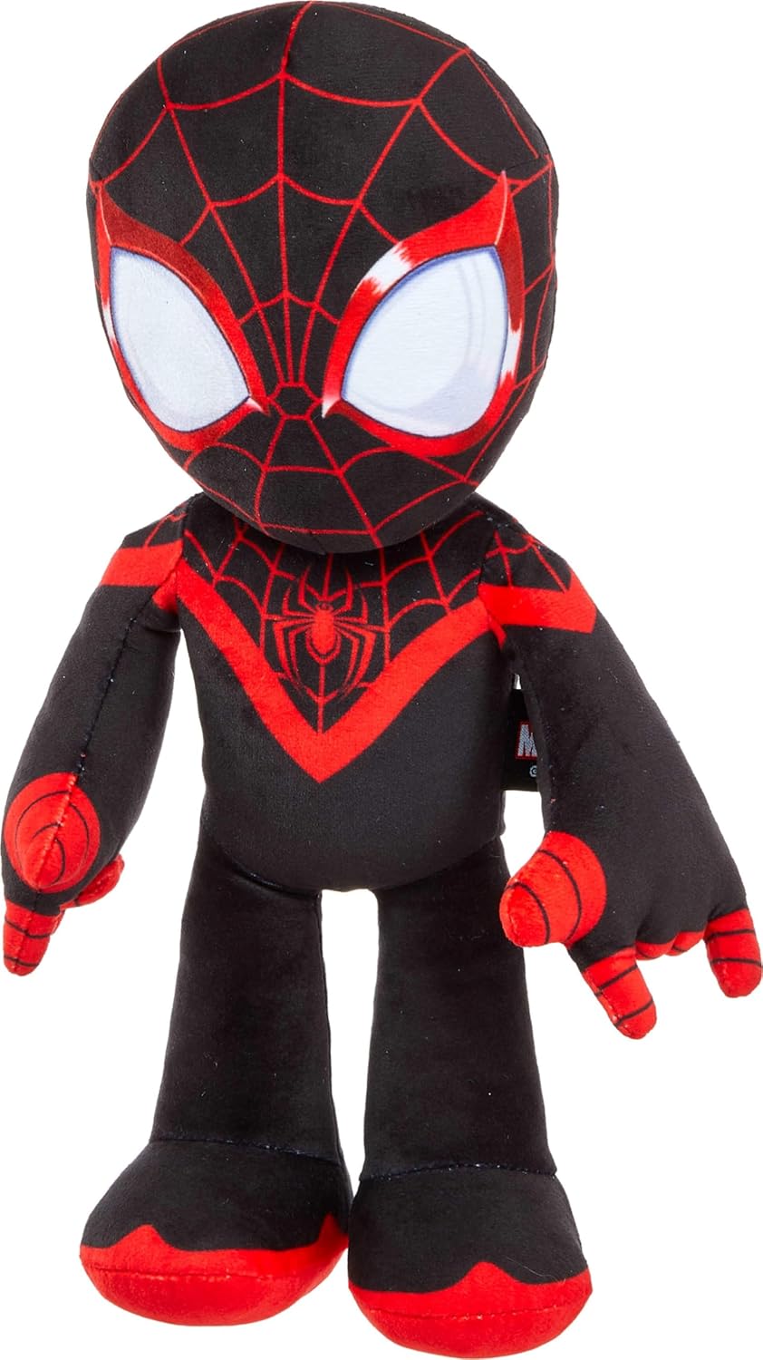 Mattel Marvel Plush Talkers Soft Toy, 11.75-Inch Miles Morales Figure with 10 Sounds & Phrases​​​​