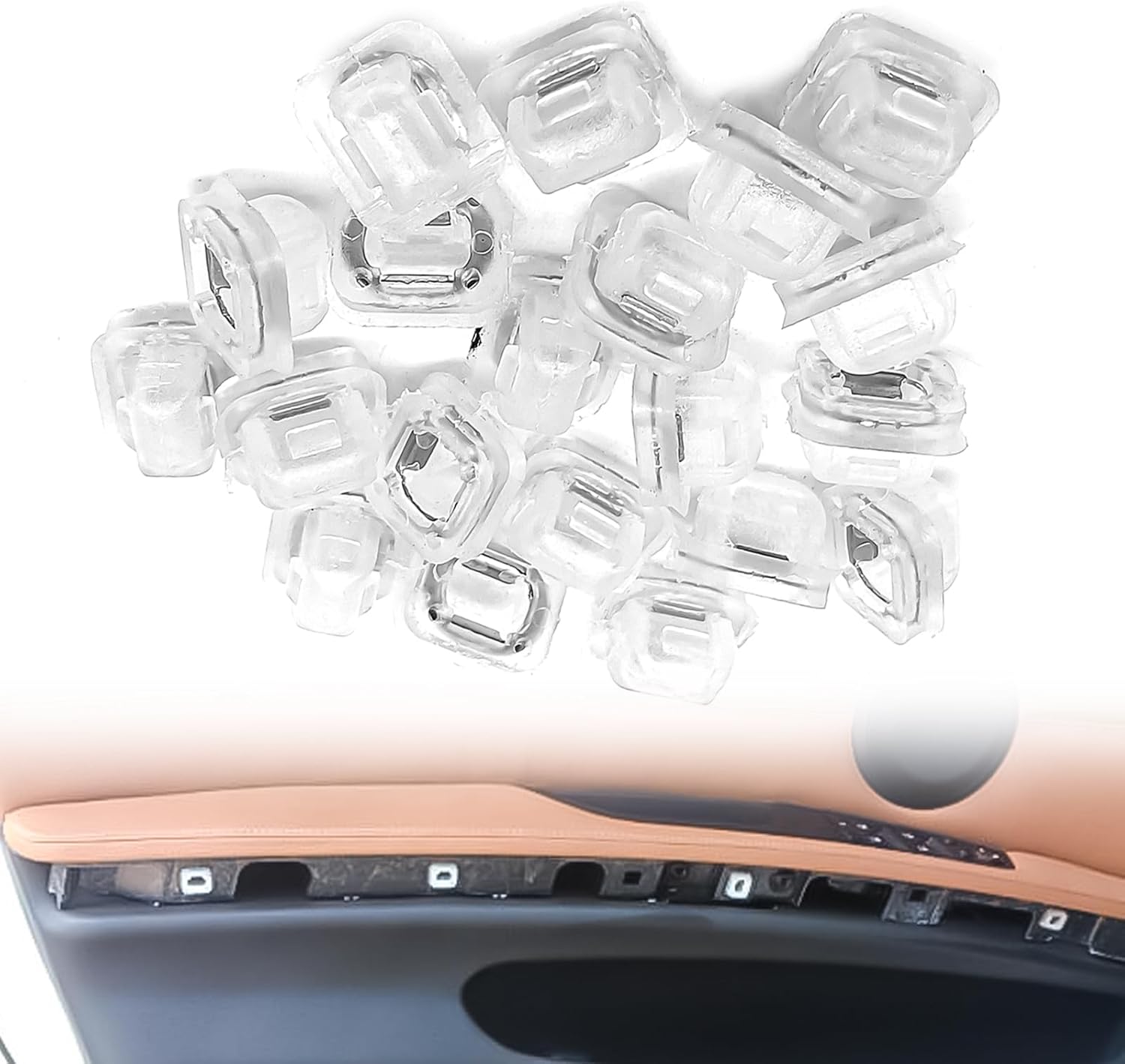 Interior Trim Moulding Door Retainer Trim Finisher Clips, with Metal Insert, Replace OEM 07149158194,51418215806, Compatible with BMW, Interior Trim Moulding Door Retainer Trim Clip (20)