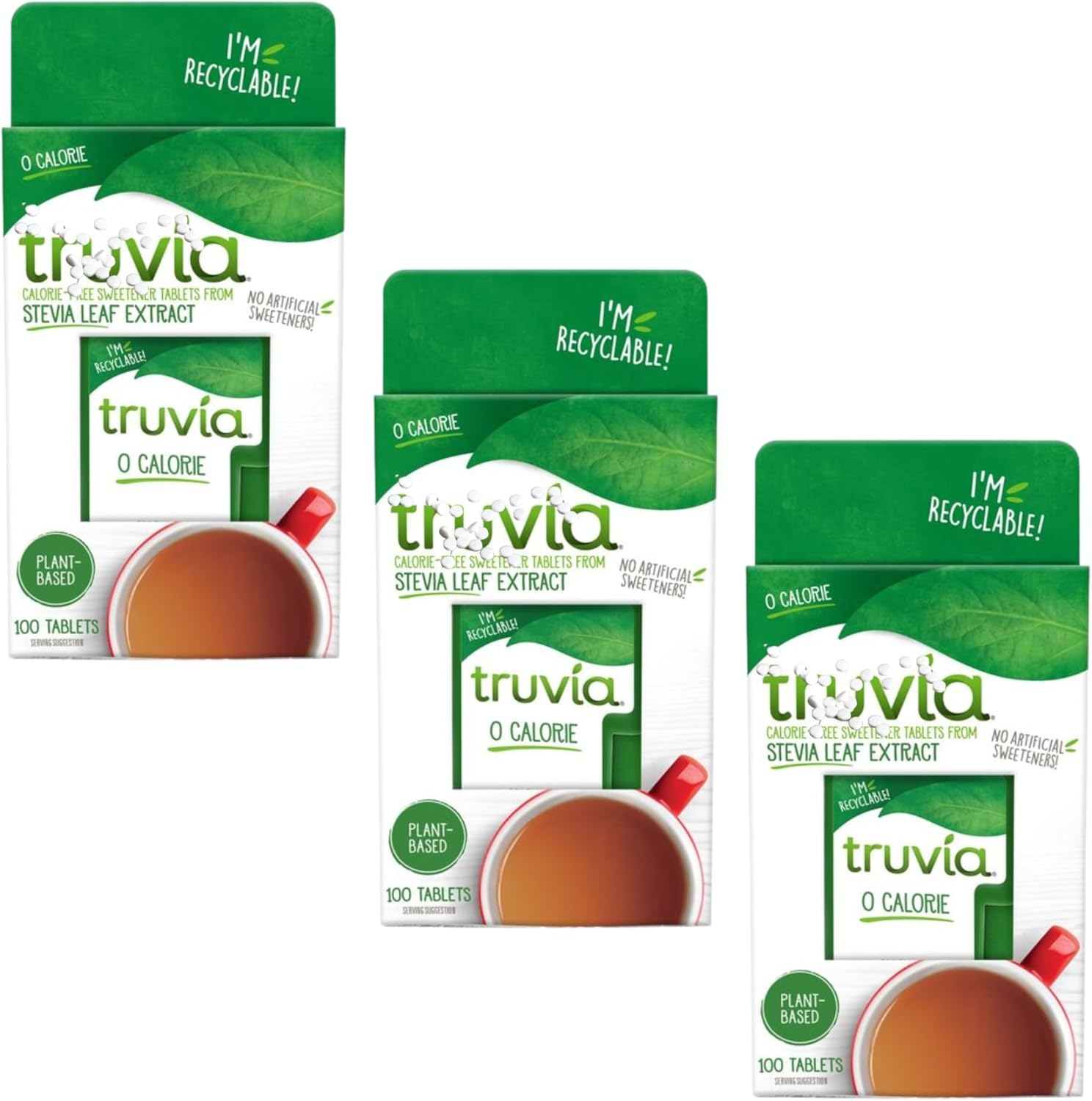 Stevia Sweetener Bundle of 3 X Ttruvia Sweetener Tablets 100s