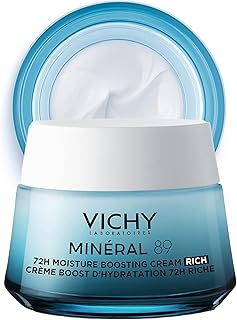 Vichy Mineral 89 Cream, 72H Moisture Boosting Cream | Hydrating Face Moisturizer with Hyaluronic Acid & Niacinamide | Daily Face Cream | Available in 2 Formulas | Suitable for All Skin Types