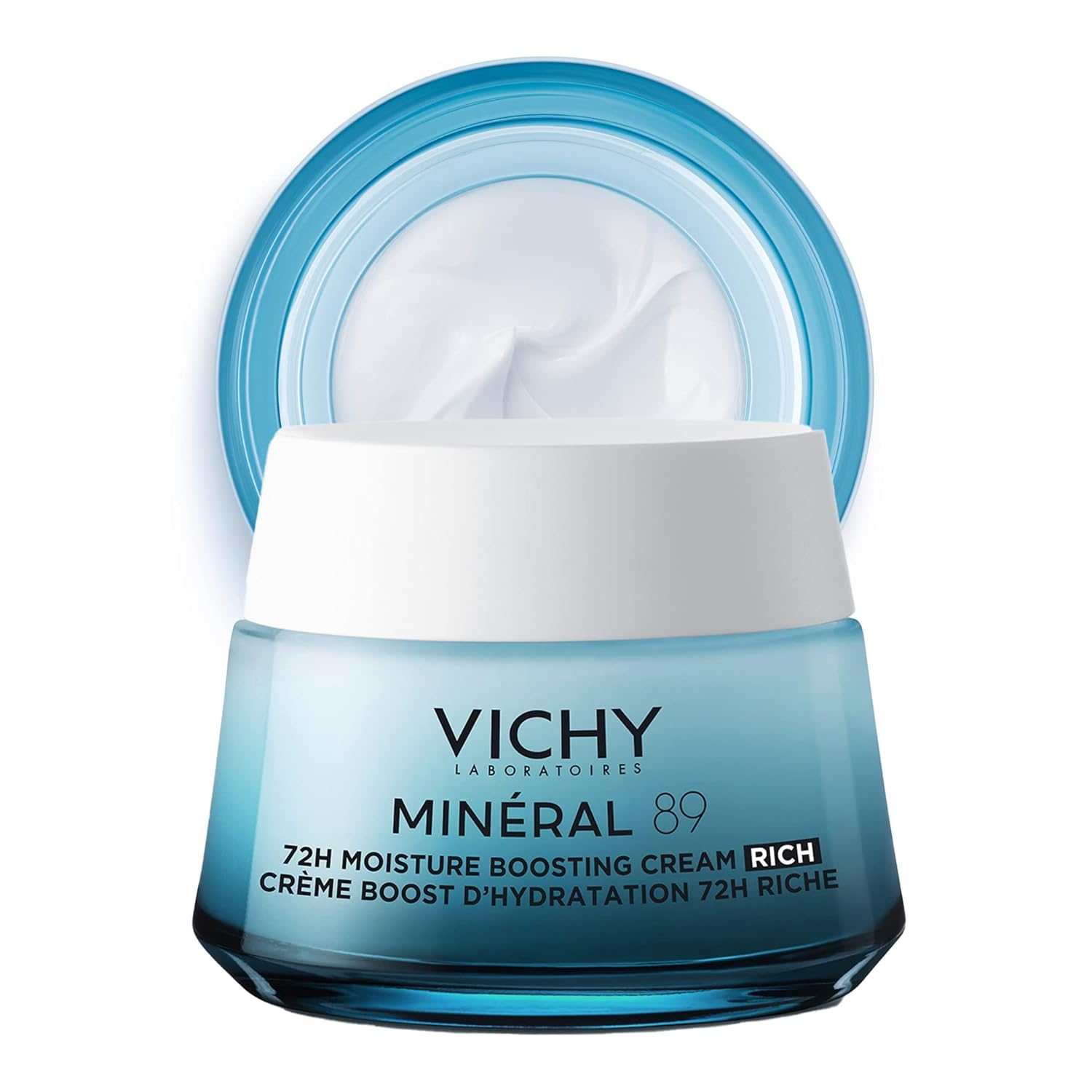 Vichy Mineral 89 Cream, 72H Moisture Boosting Cream | Hydrating Face Moisturizer with Hyaluronic Acid & Niacinamide | Daily Face Cream | Available in 2 Formulas | Suitable for All Skin Types