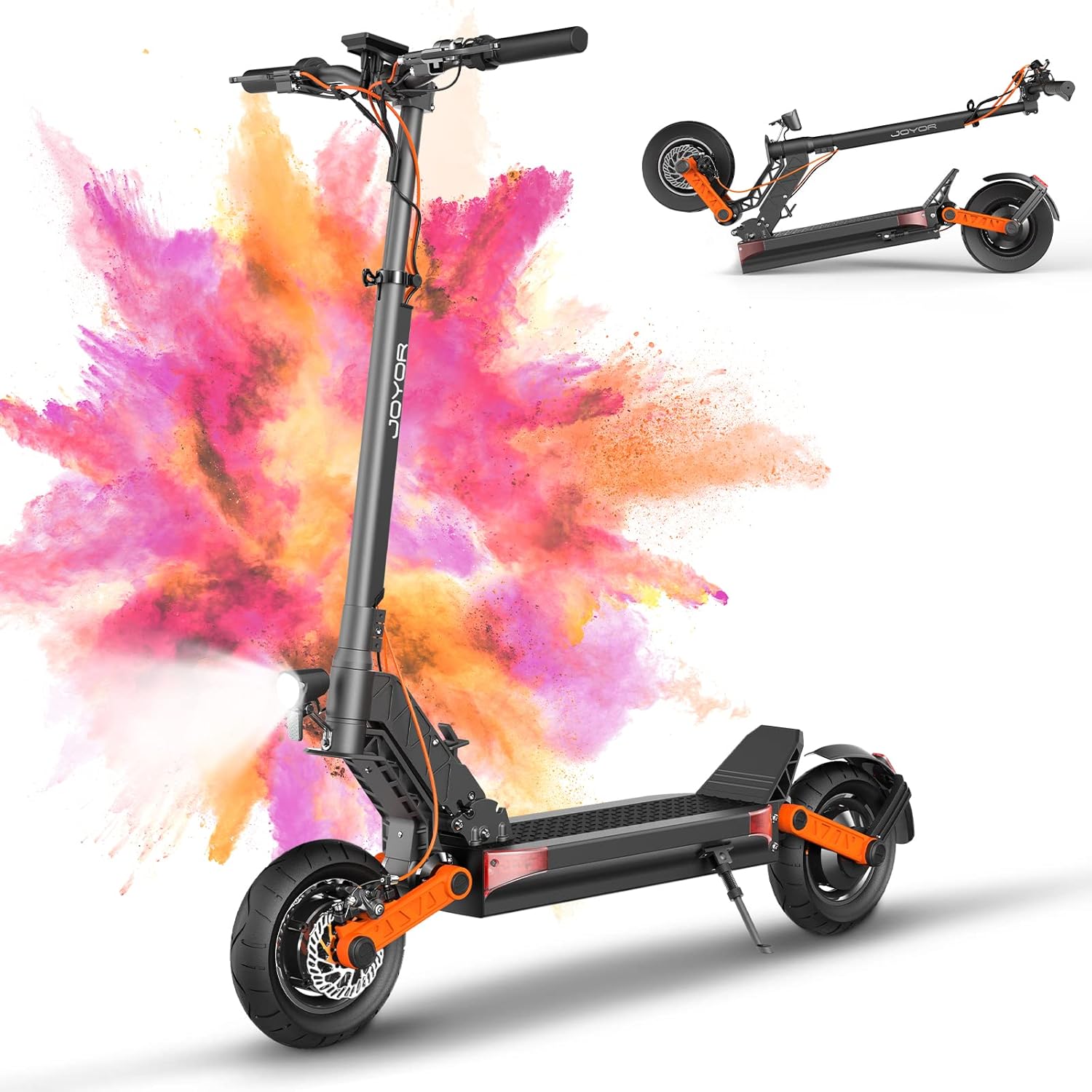 JOYOR Electric Scooter,2000W/800W Motor Scooter for Adults up to 37/31MPH & 54/34 Miles Ranges,Dual Disk Brake & Shock Absorption 10" Off Road Tires Adults Electric Scooter