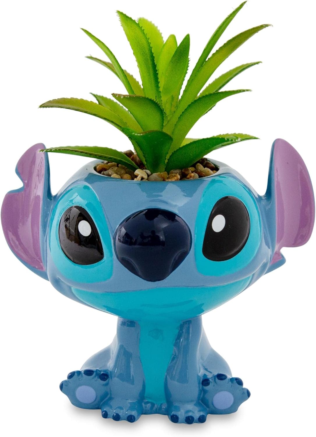 Toynk Disney Lilo & Stitch Full Body 5-Inch Ceramic Planter with Artificial Succulent