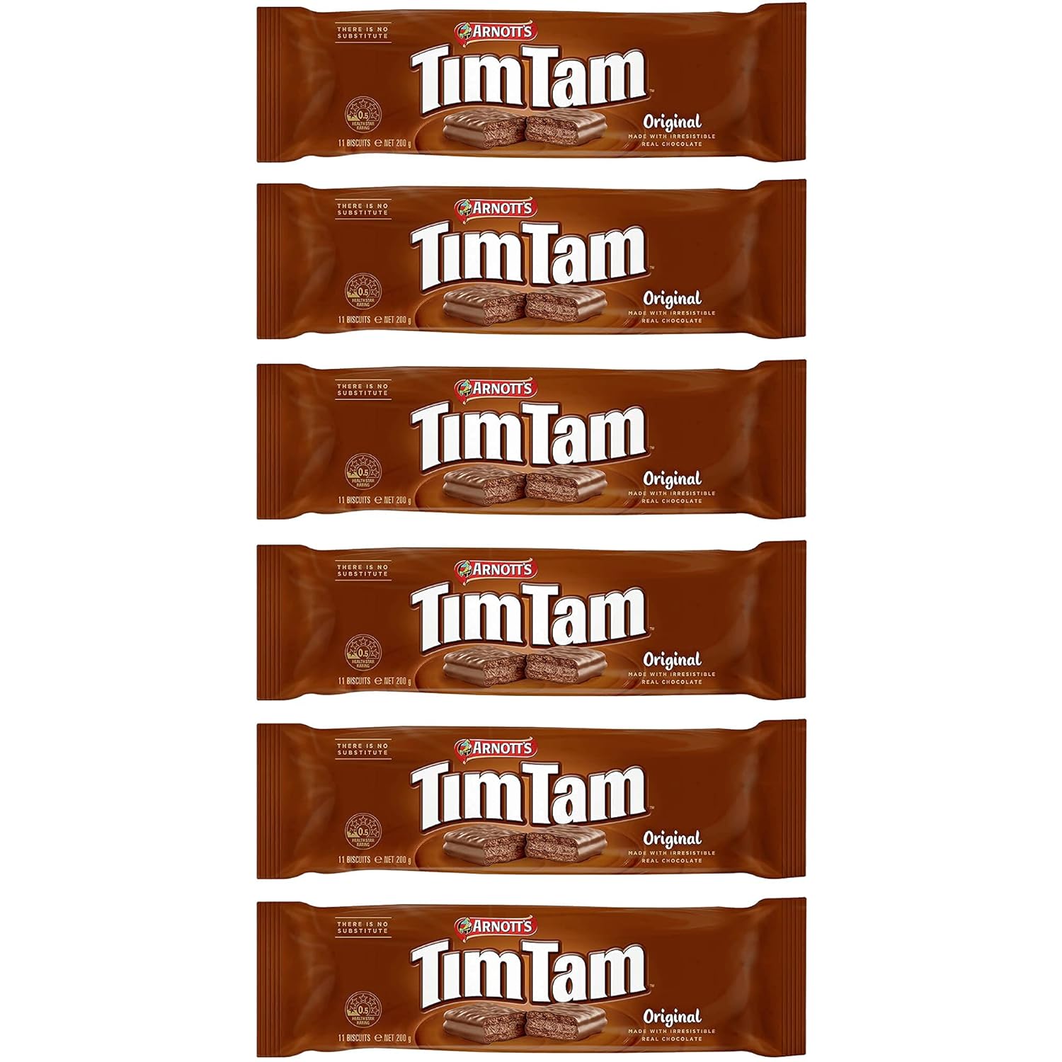 Tim Tam Cookies Arnotts - 6 Pack - Australian Original Chocolate Biscuits - 66 Biscuits Total