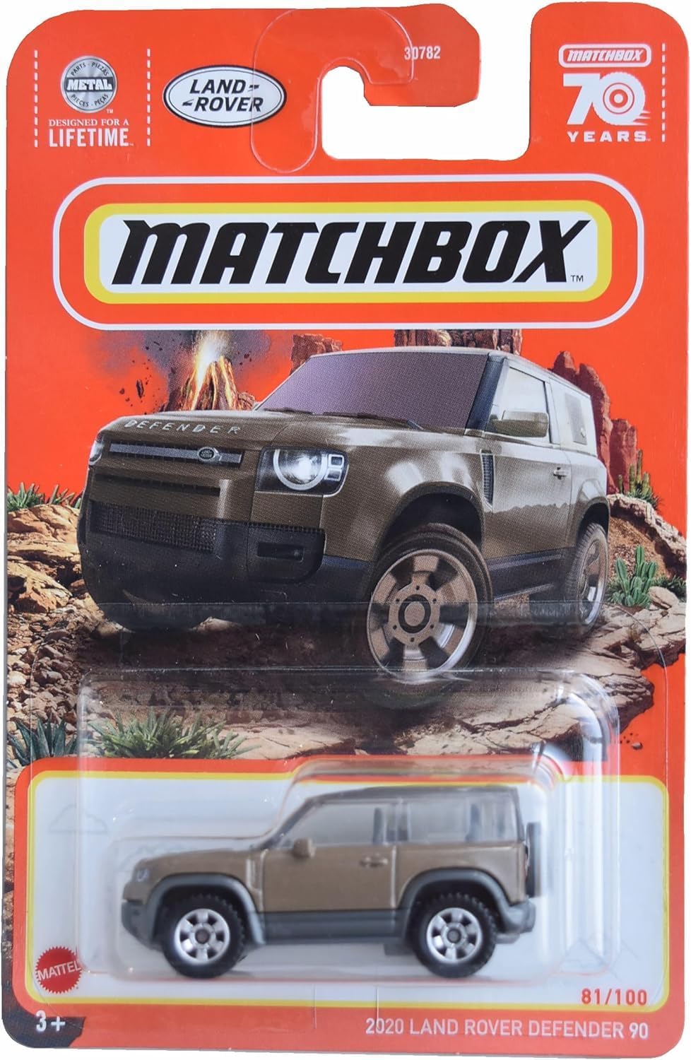 Matchbox 2020 Land Rover Defender 90, Brown 81/100