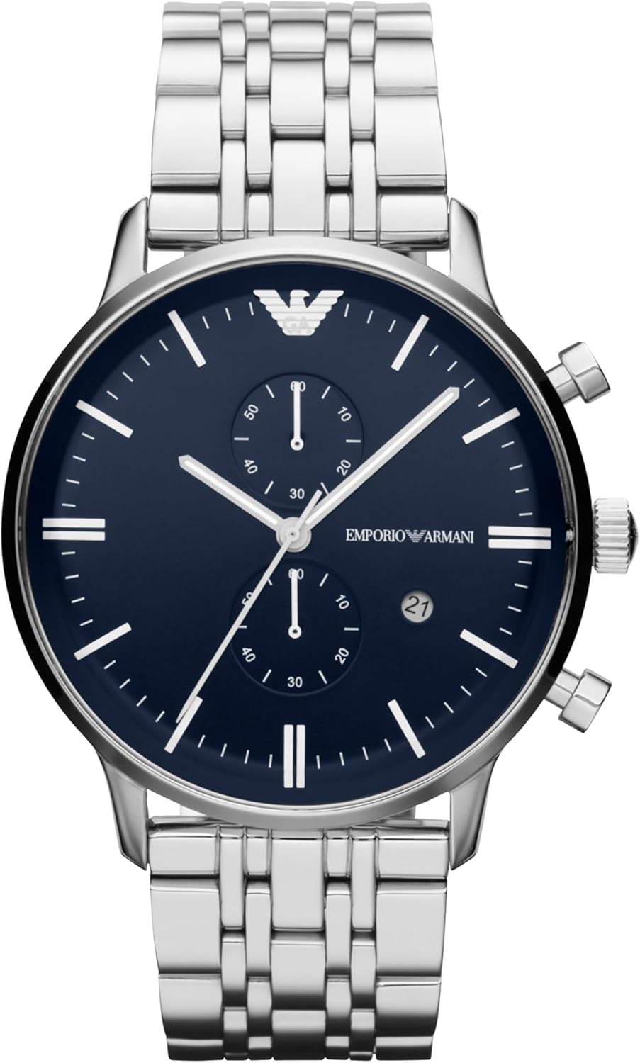 Emporio Armani Men's Three-Hand Leather Watch