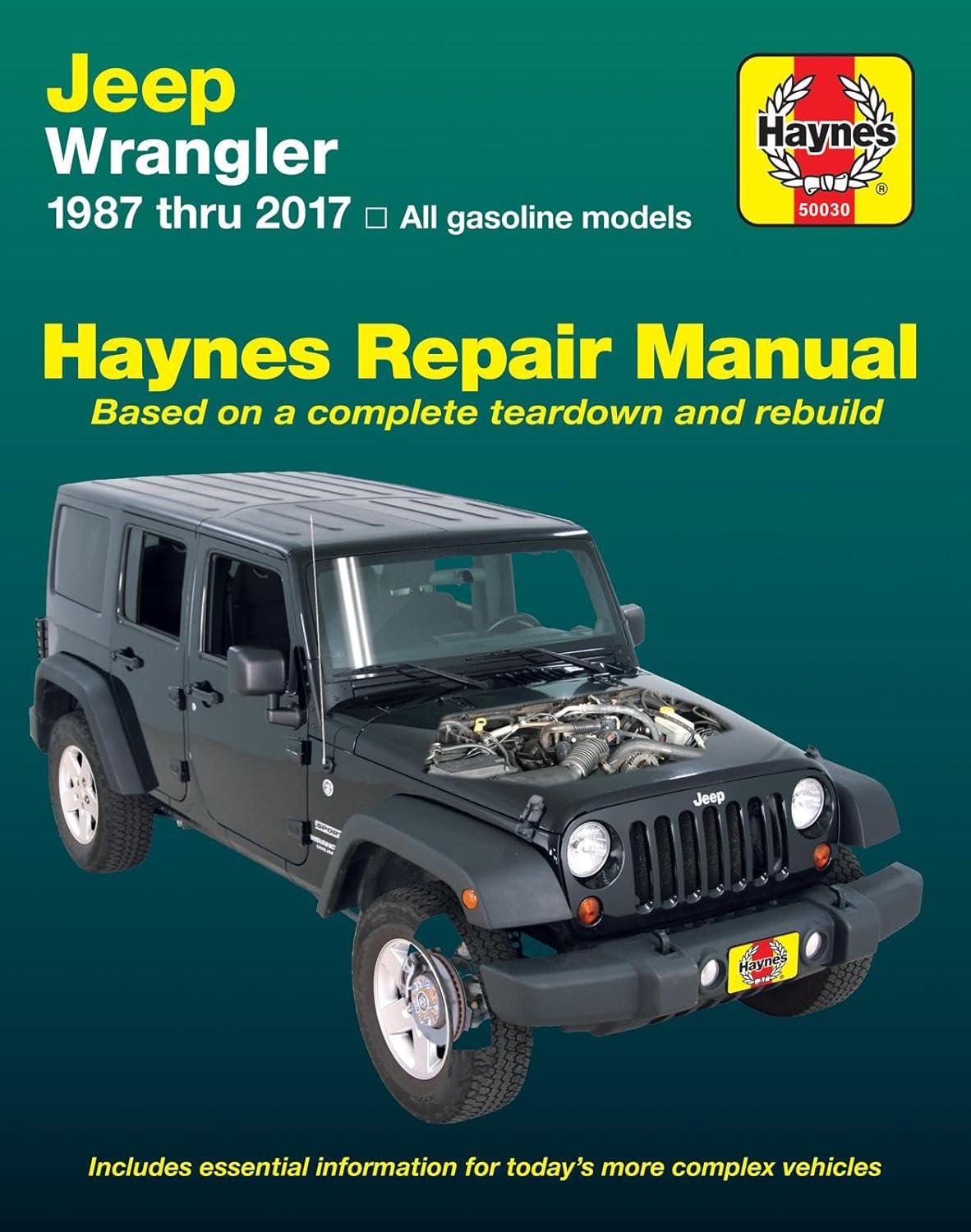 Haynes Jeep Wrangler 4-cyl & 6-cyl, 2WD & 4WD (87-17) Manual USA (Paperback)