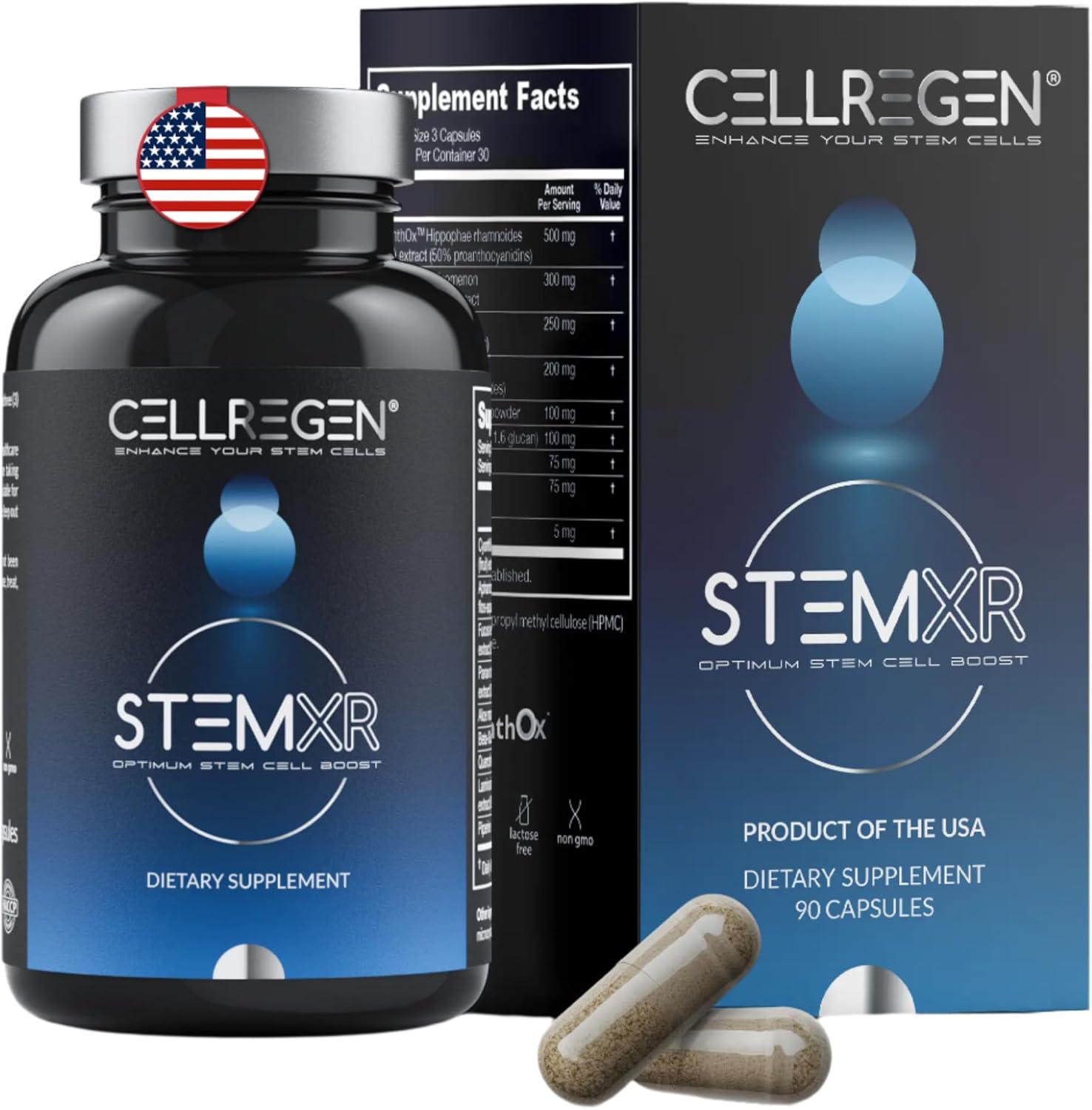 Cellregen StemXR Stem,Cell Circulation Activator & Stem Cell Enhancer,Stem Cell Renewal, Support Longevity Vitality Performance,Blue Green Algae Supplement for Men & Women,90 Capsules