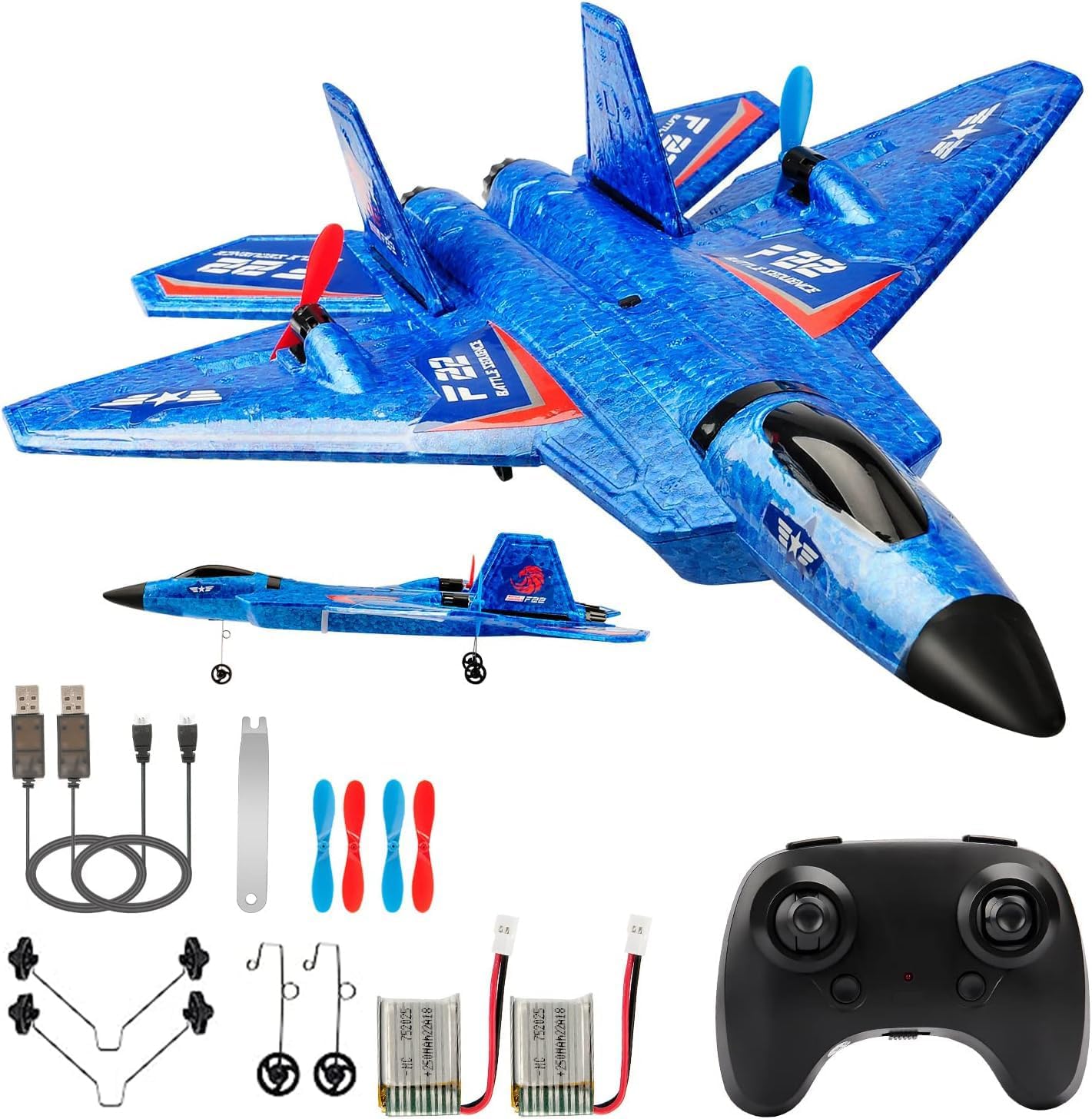 F22 RC Fighter Plane 2CH Ready to Fly RC Airplane for Beginners
