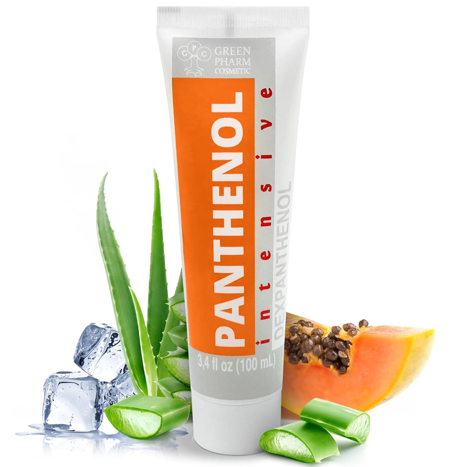 9% Intensive Panthenol Cream with Aloe Vera & Hyaluronic Acid | Sunburn Relief, Burns Deep Moisturizing, After Sun & Tattoo Care, Hair Transplant, for All Skin Types, 3.4 Oz/ 100 ml