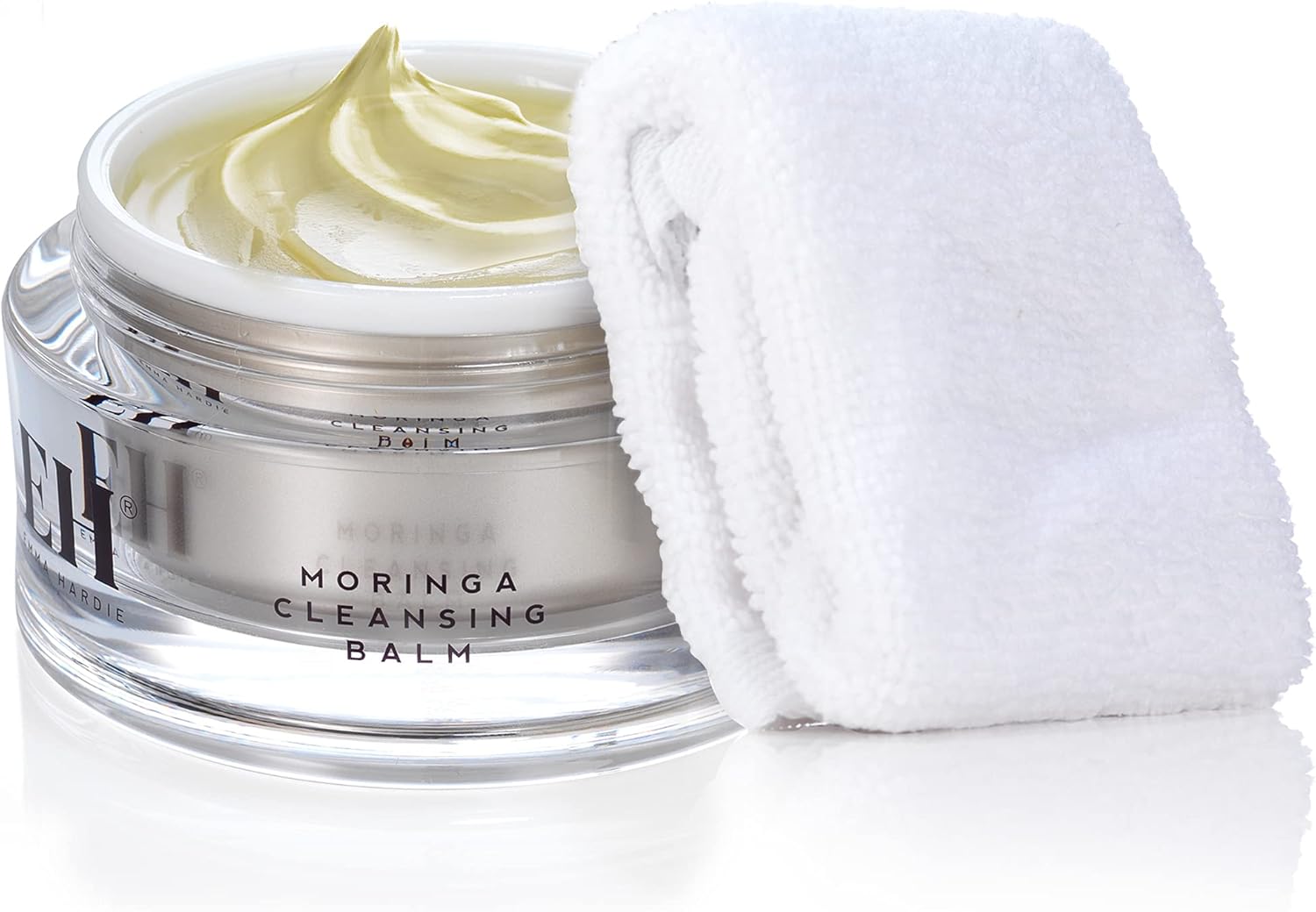 Emma Hardie 100ml Moringa Cleansing Balm with Cleansing Cloth Set, No-Rinse Formula Removes Face & Eye Make Up, Moisturizes & Hydrates the Skin, Natural & Cruelty Free, For All Skin Types