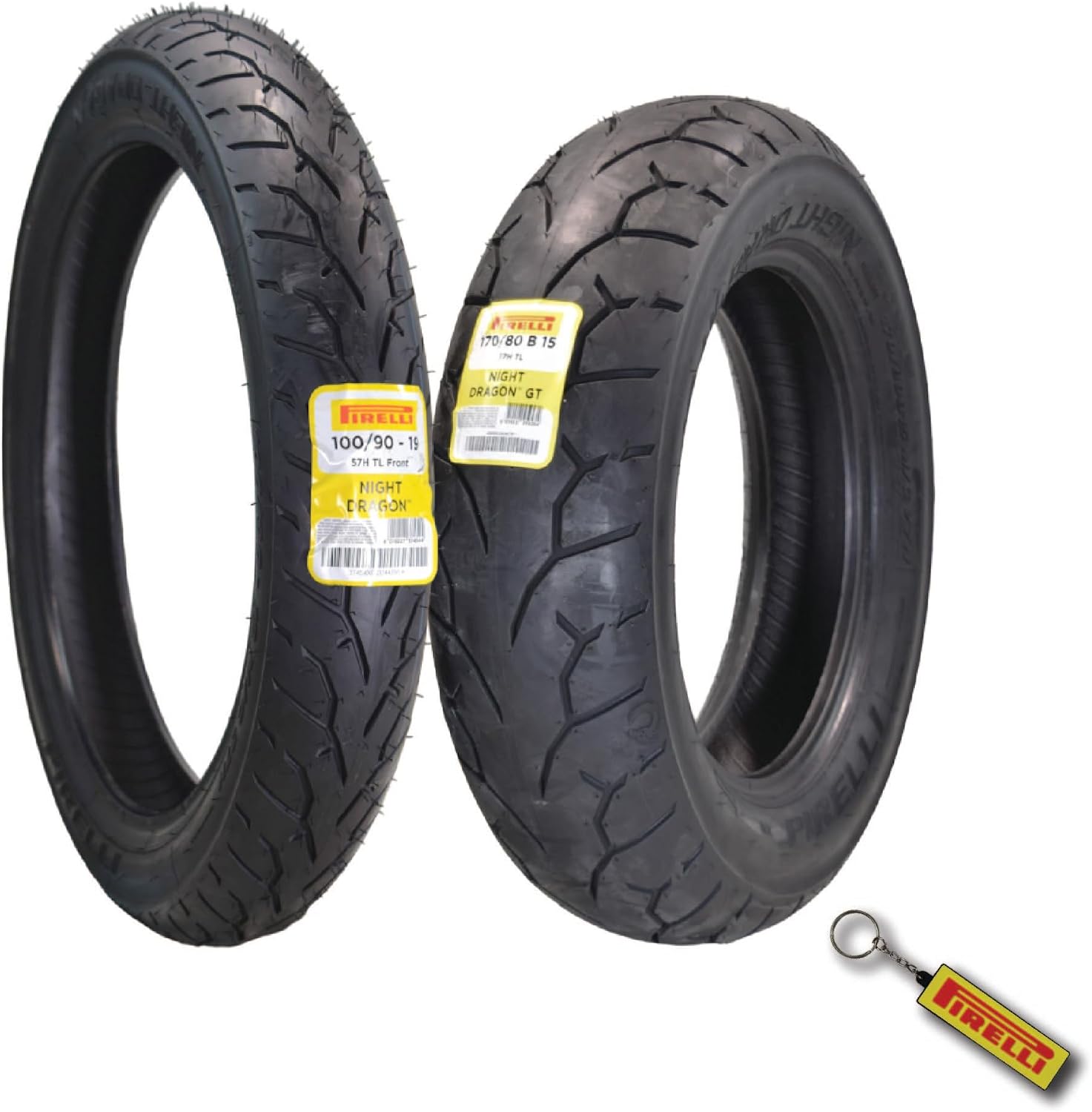 Pirelli Night Dragon Front & Rear Tire Set 100/90-19 57H TL & 170/80-15 77H