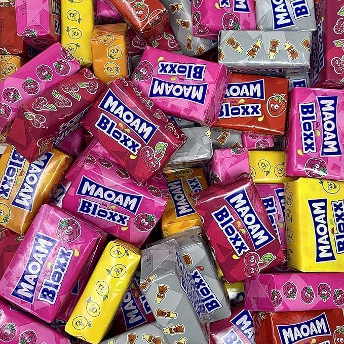 40 x Maoam BLOXX | Mixture of 5 Fruit Flavours | Chewy Sweet Mixture | Share Pack | Ideal Present | Sold by Essential Products