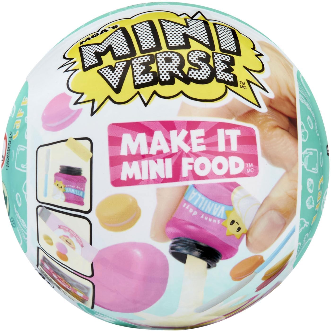 MGA's Miniverse Make It Mini Food Cafe Series 2 - DIY Resin Play in Blind Ball Packaging - Unbox Surprise Ingredients & Kitchen Accessories - Great for Kids and Collectors Aged 8+