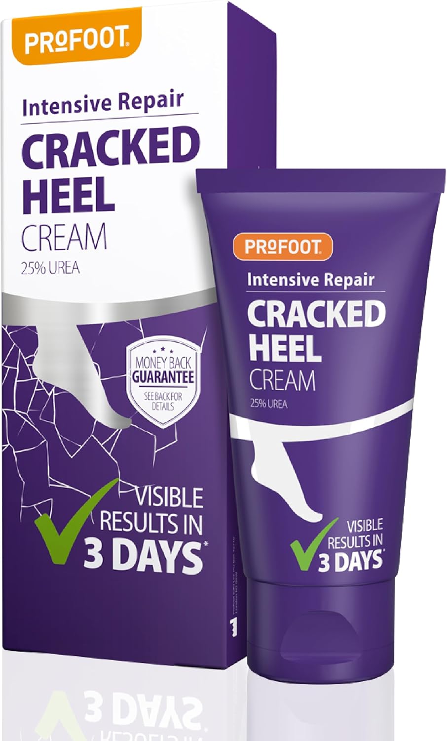 Profoot Cracked Heel Cream - Intensive Repair for Heels and Feet - Moisturising Treatment Cream for Dry Skin - High Urea Content - 60ml Exfoliating Cream