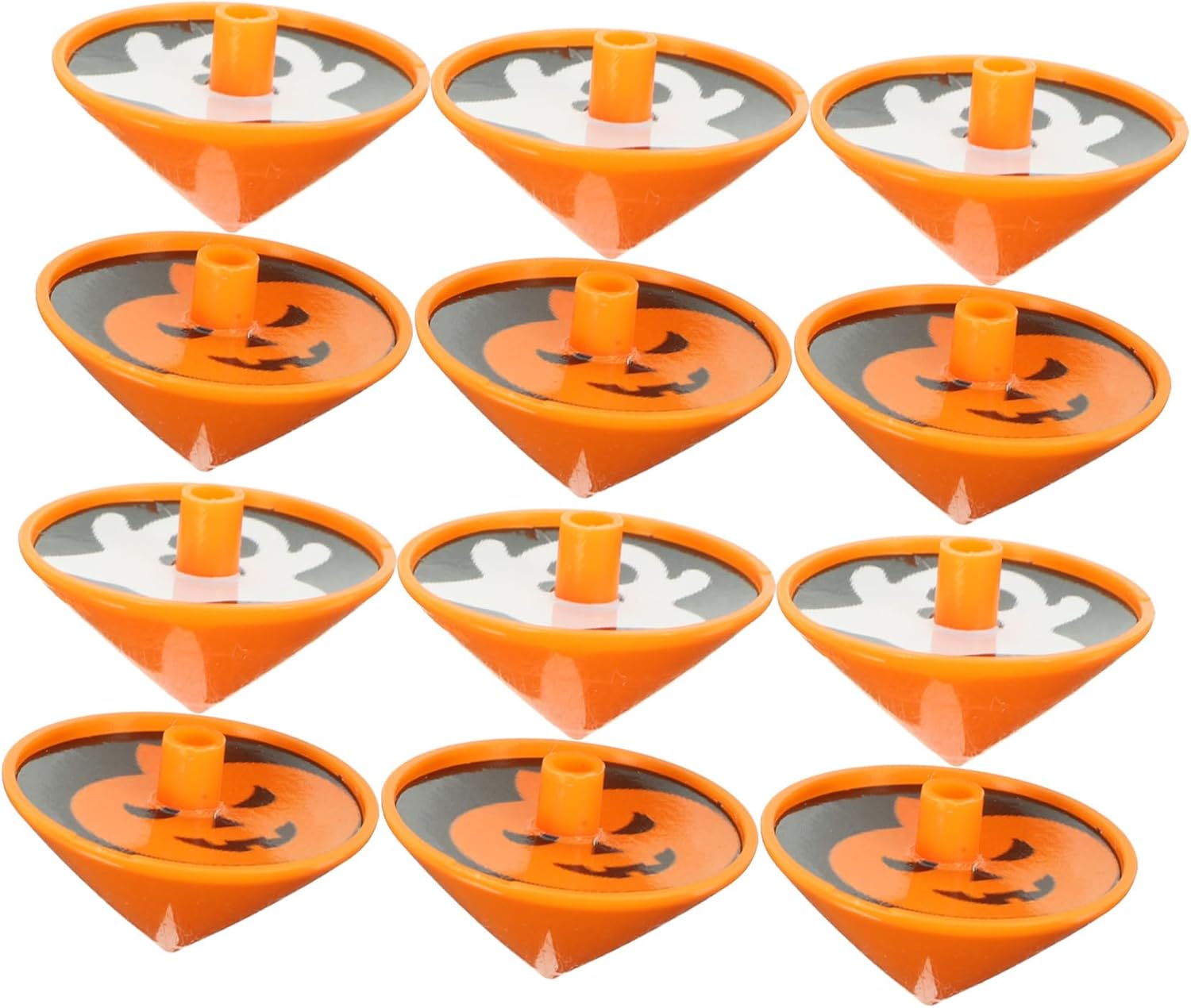 Cabilock Halloween Ghost and Pumpkin Plastic Gyro for Rotating Gyroscopes Party Favor Spinning Top Game for Birthday Christmas and Holiday Fun