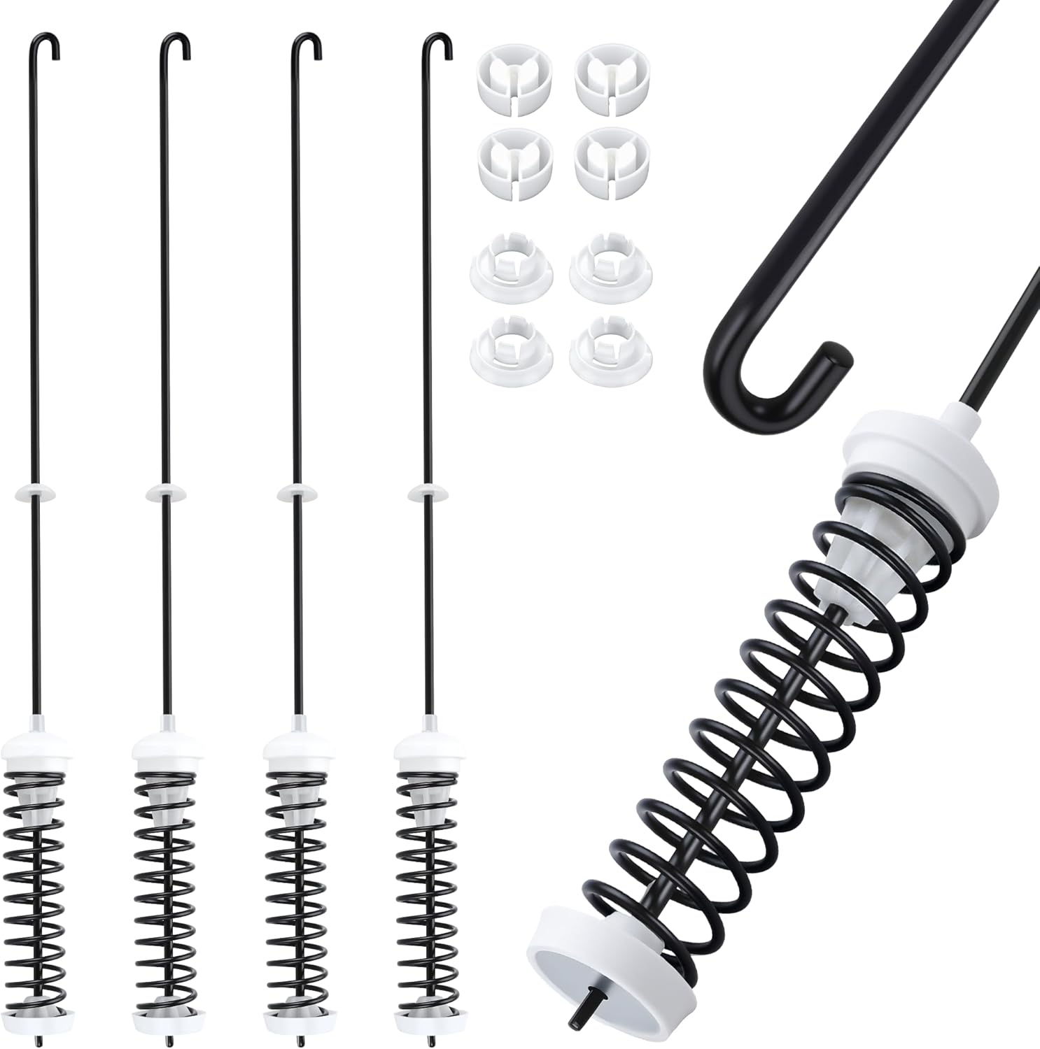 W10780045 NTW4516FW3 WTW4816FW2 WTW4800BQ1 Washer Suspension Rods Kit | for Amana Whirlpool Kenmore NTW4516FW2 NTW4605EW0 WTW4616FW0 Washer Suspension Rods | Reduces Vibration & UL Error